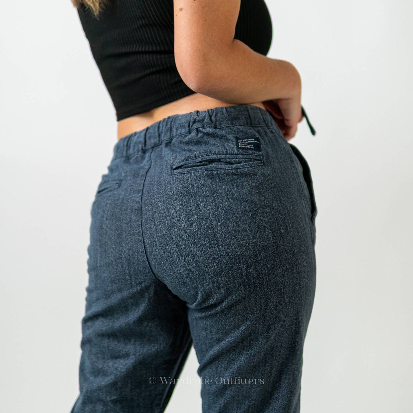 OBEY Navy Blue Denim Jogger Pants