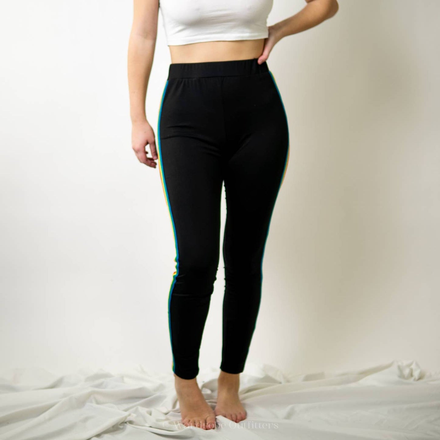 Rainbow Stripe Legging Track Pant Joggers - M