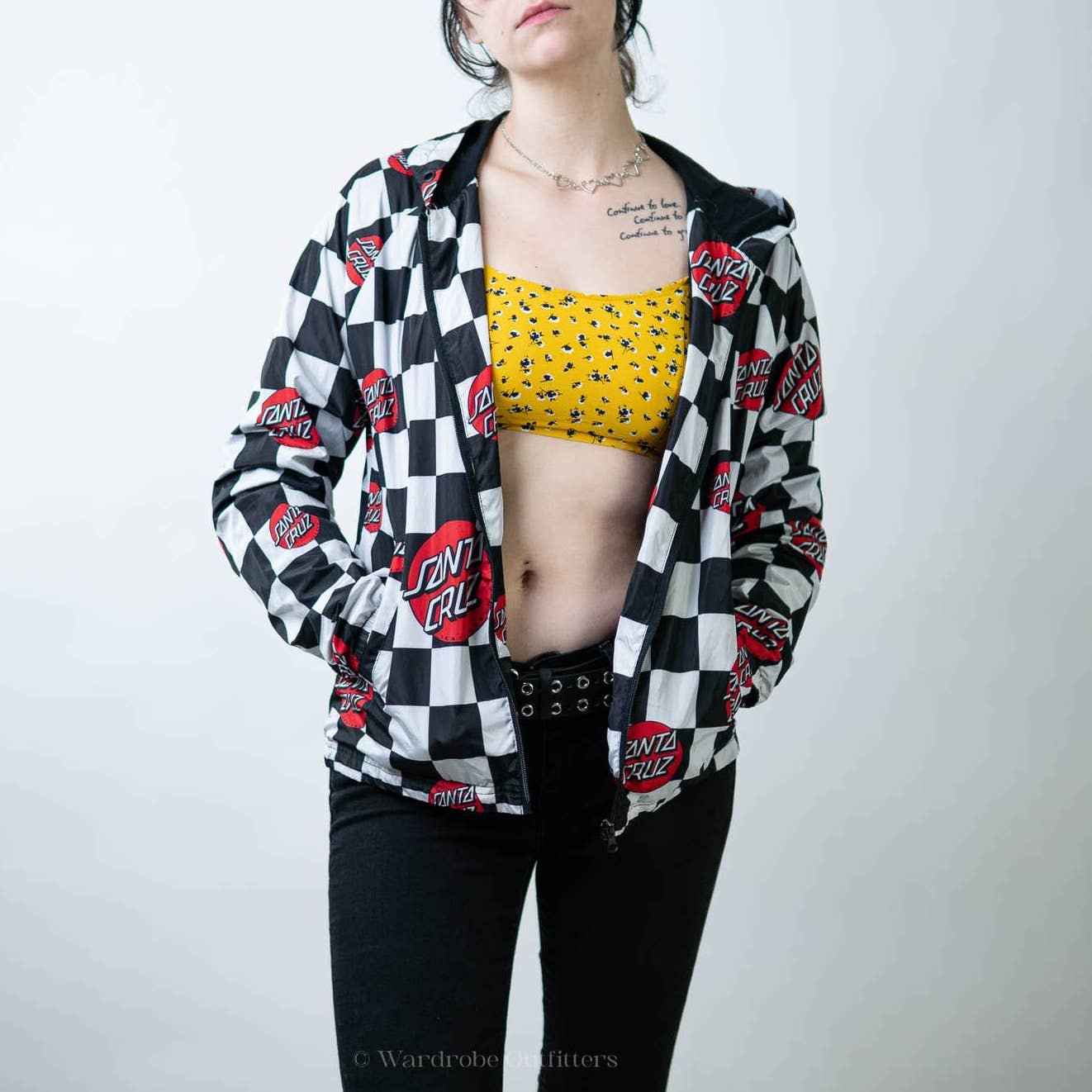 Santa Cruz Skateboards Checker Dot Windbreaker Jacket - M