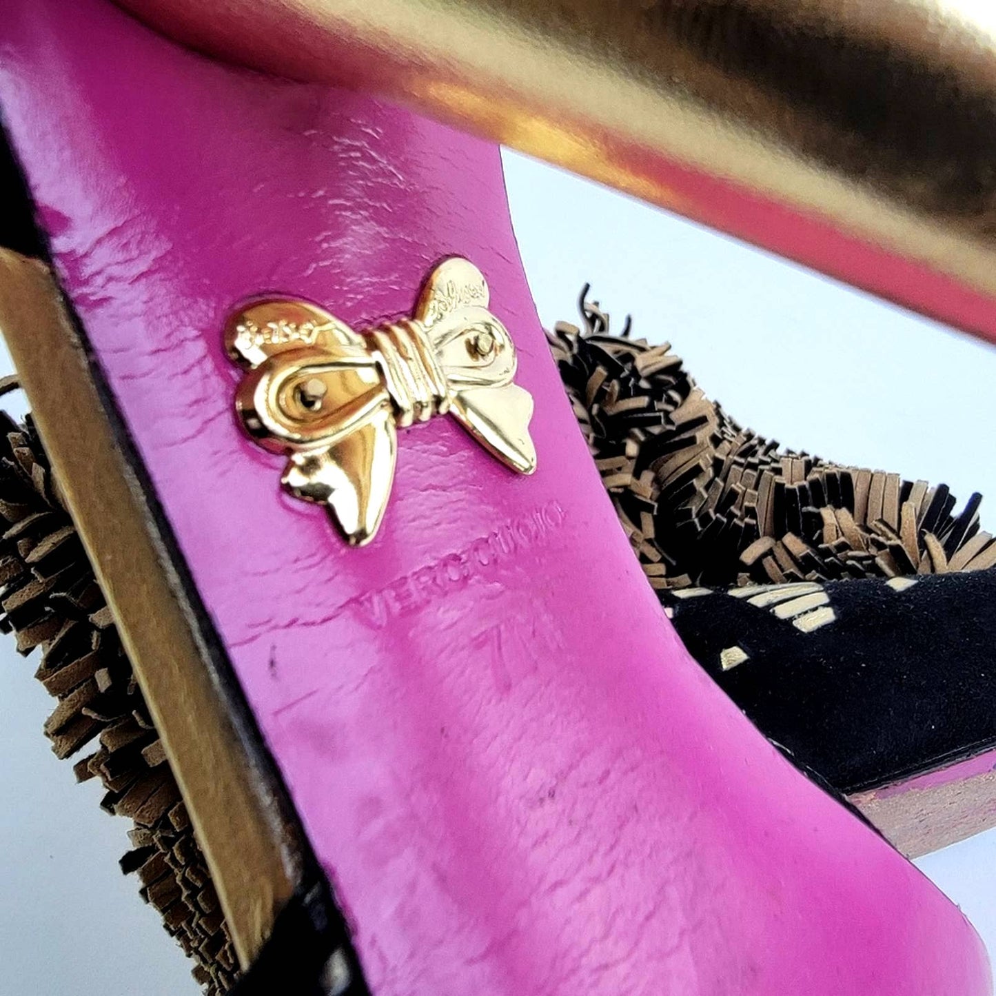 Betsey Johnson Slingback PomPom Tassel Sandal Heels - 7