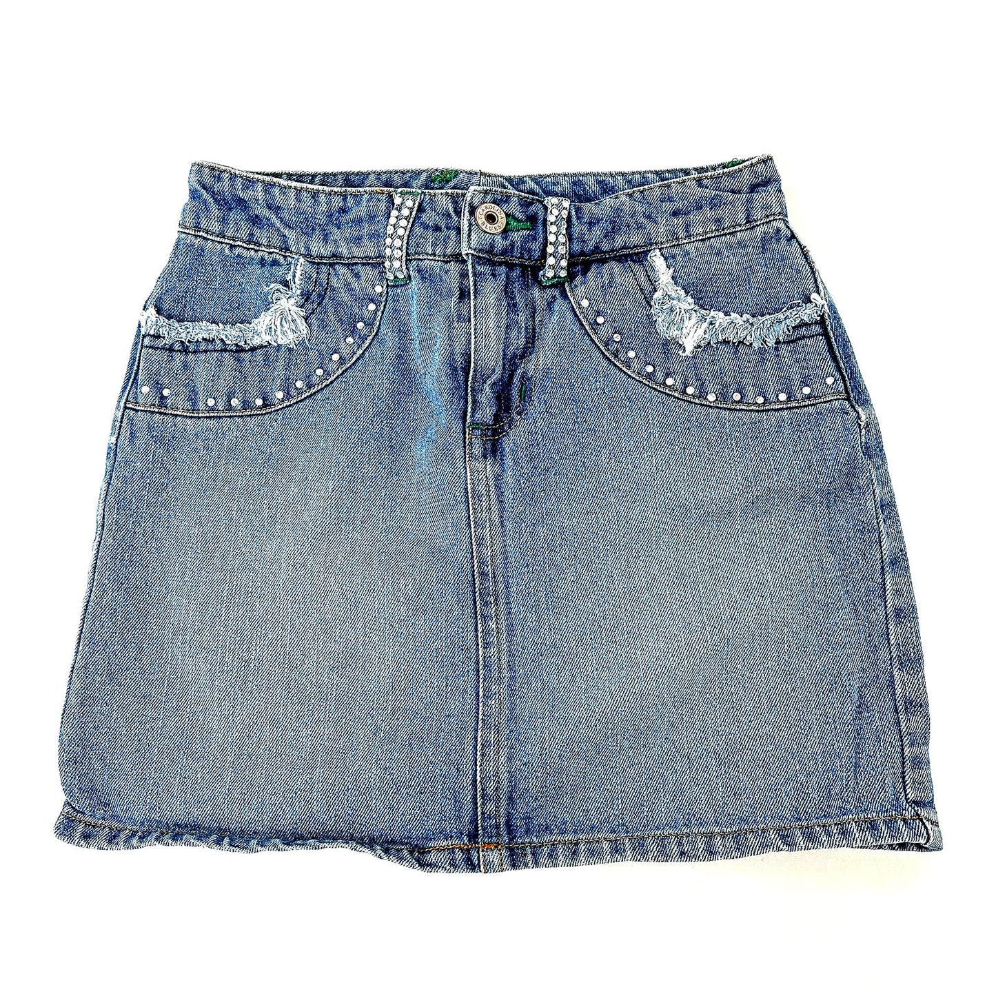 Vintage Y2K Carolina Blues Girls Sequin Skirt