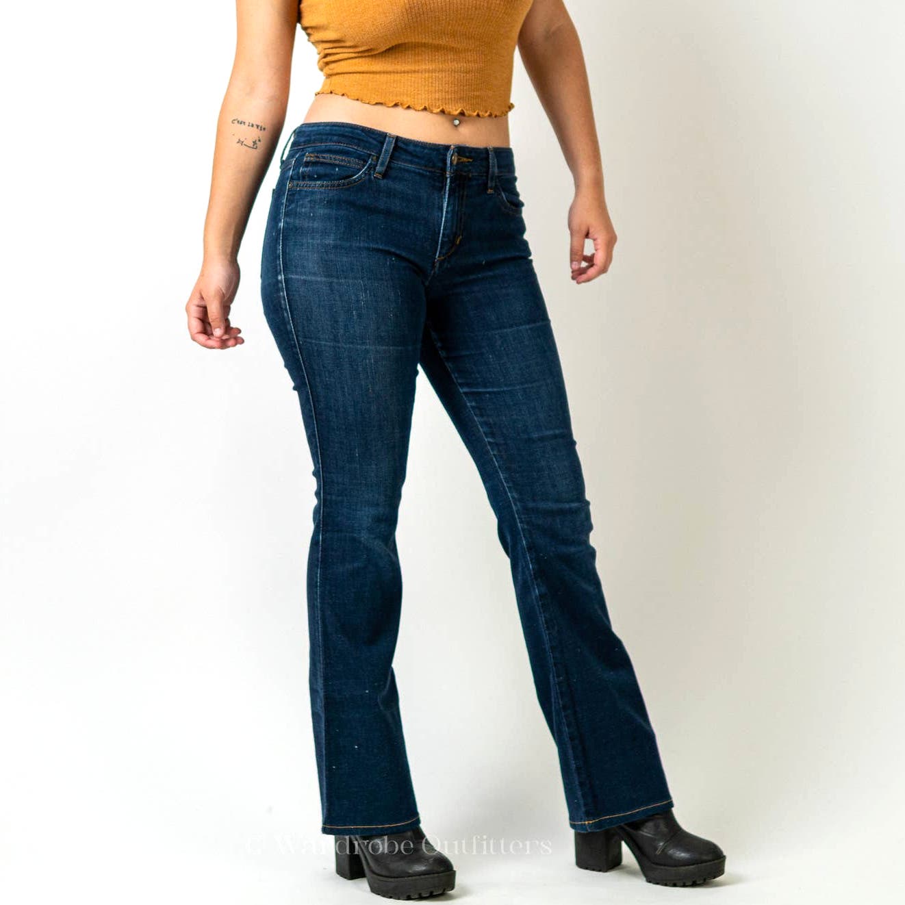 Joe's Jeans Mid Rise Skinny Bootcut Flare Jeans Jordan Wash Dark - 28
