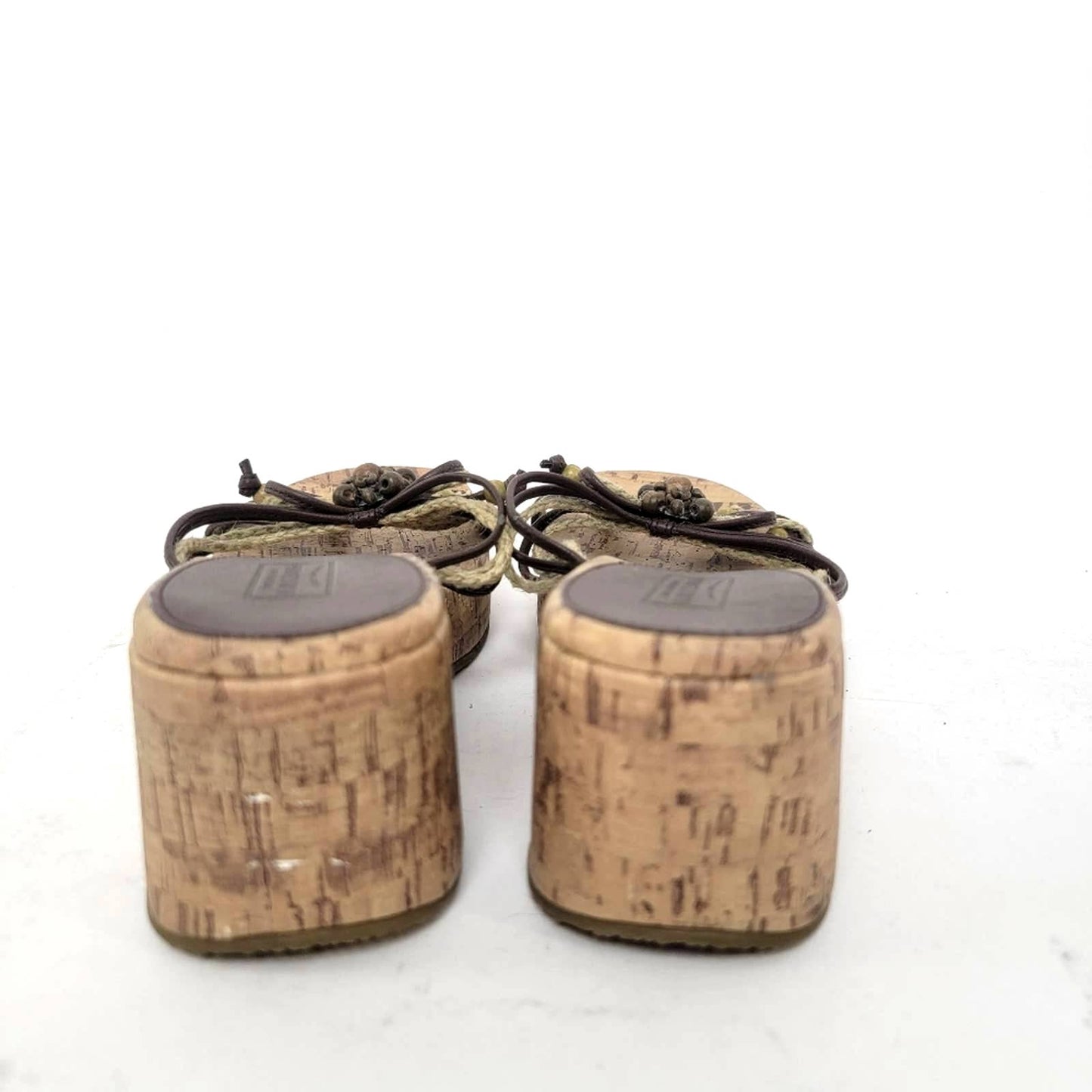 Arizona Jean Co. Platform Strappy Cork Wedge Sandals - 5