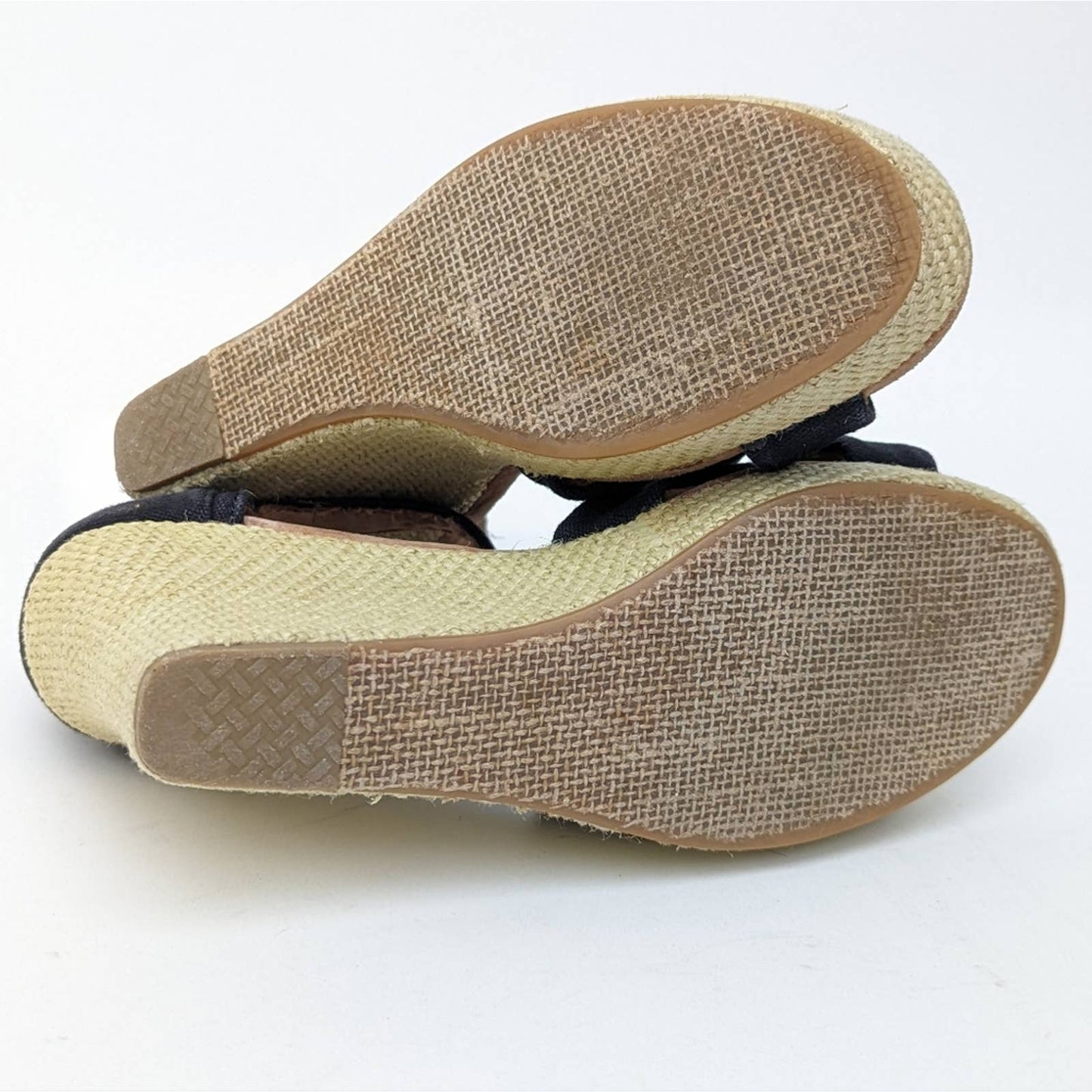 Toms Open Toe Strappy Wedge Espadrille Heels - 7.5