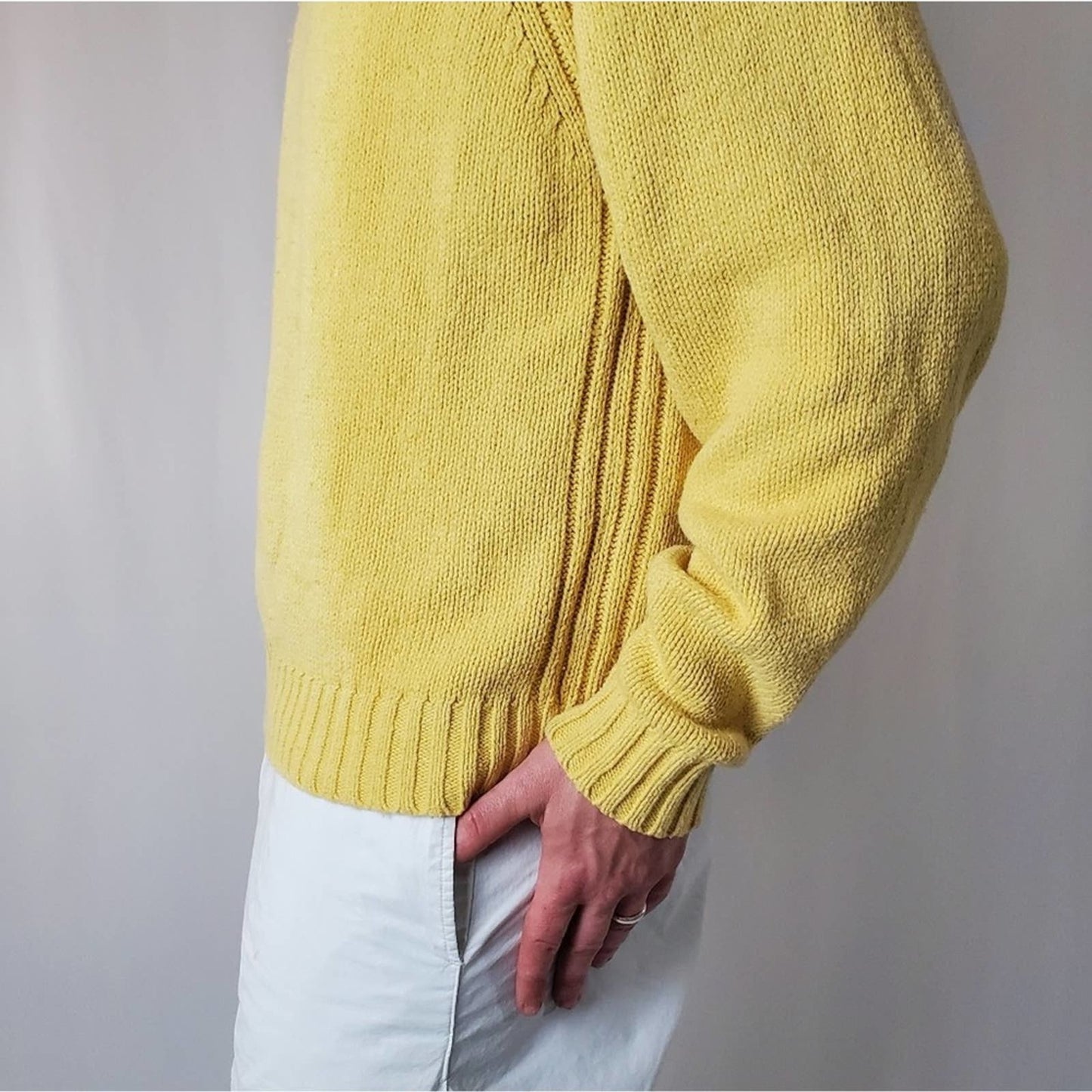 Y2K Nautica Gold Yellow Oversized Knit Sweater Sweatshirt