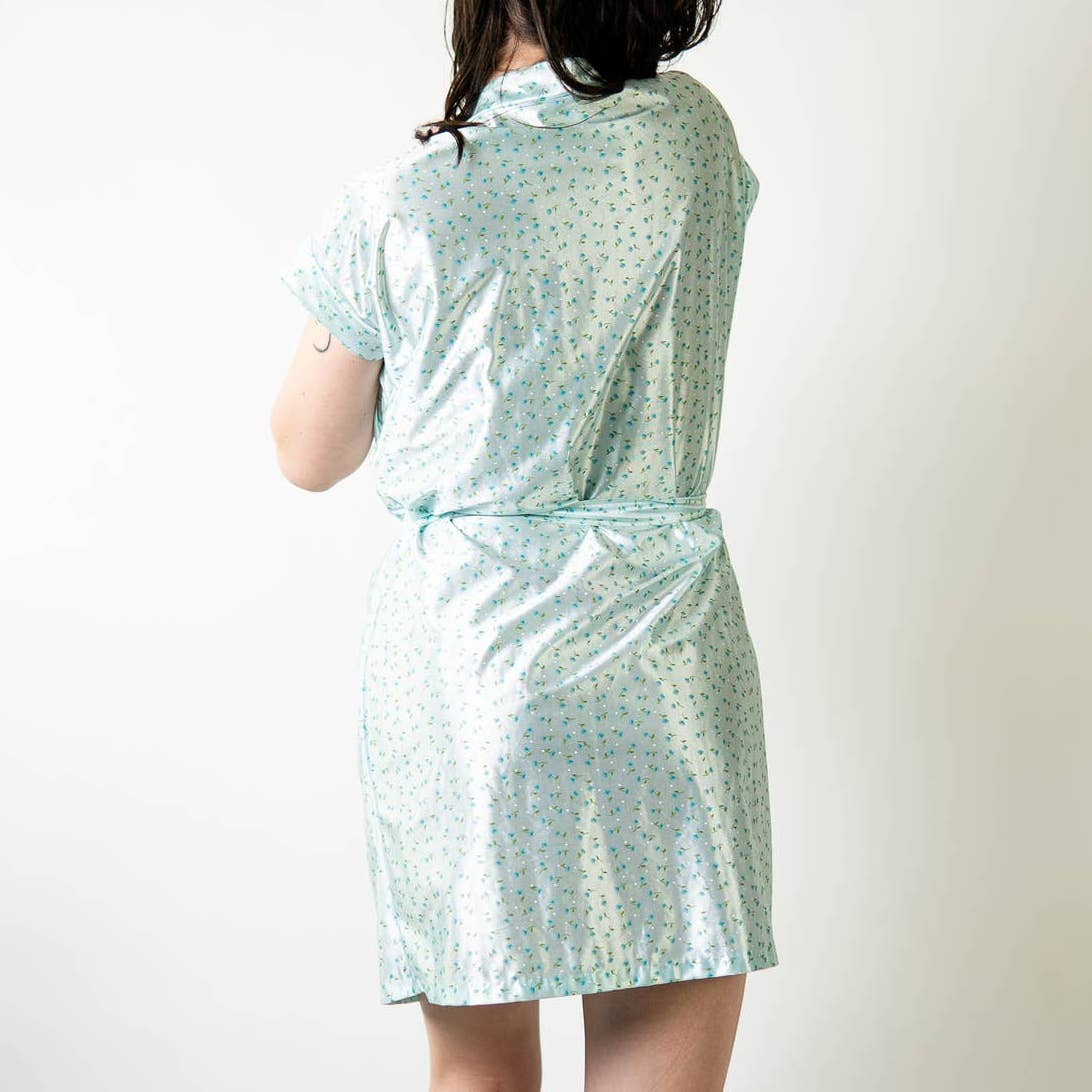 Vintage 90s Silky Babydoll Night Dress Robe - M