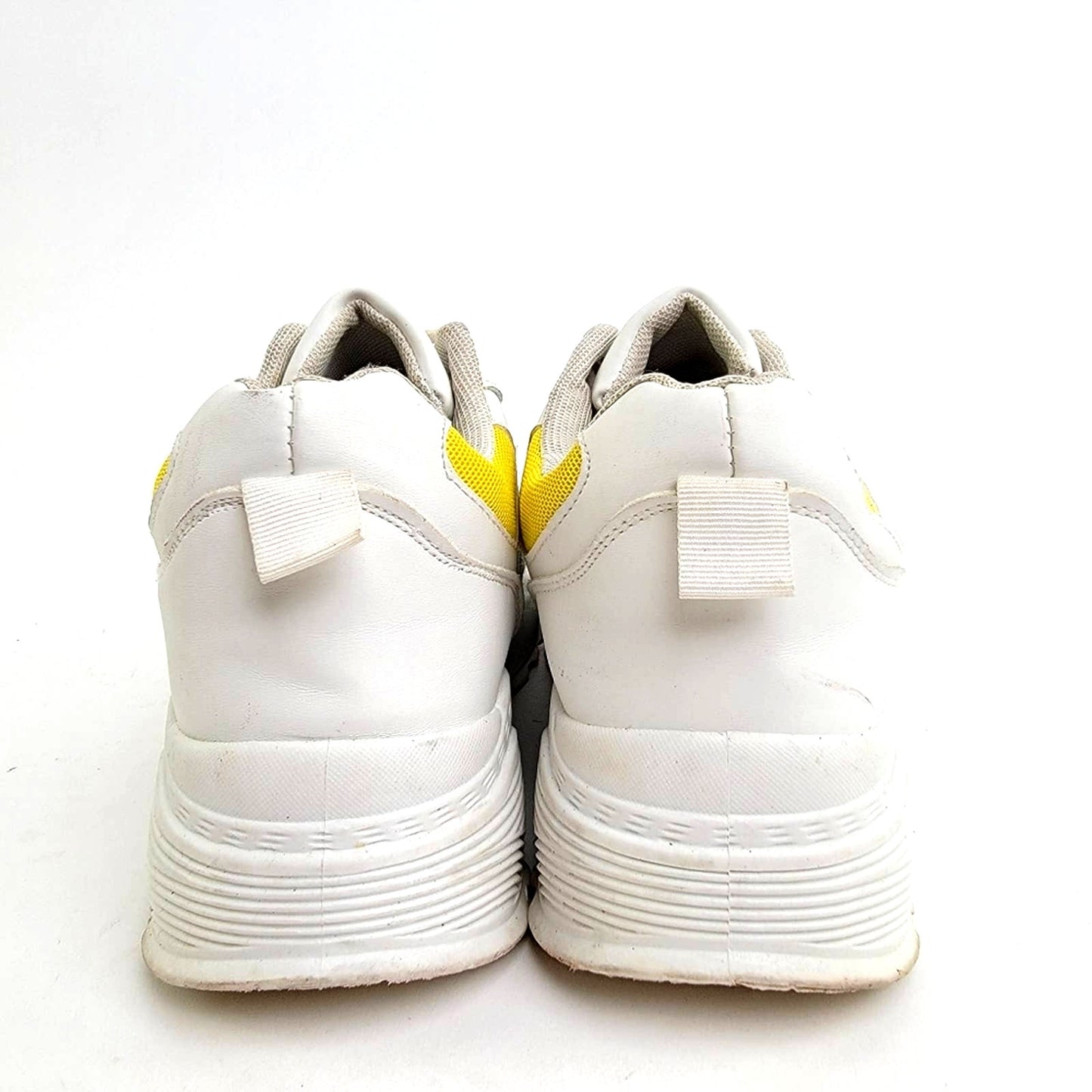 Steve Madde White Pastel Chunky Platform Lug Gum Bottom Sneakers - 9