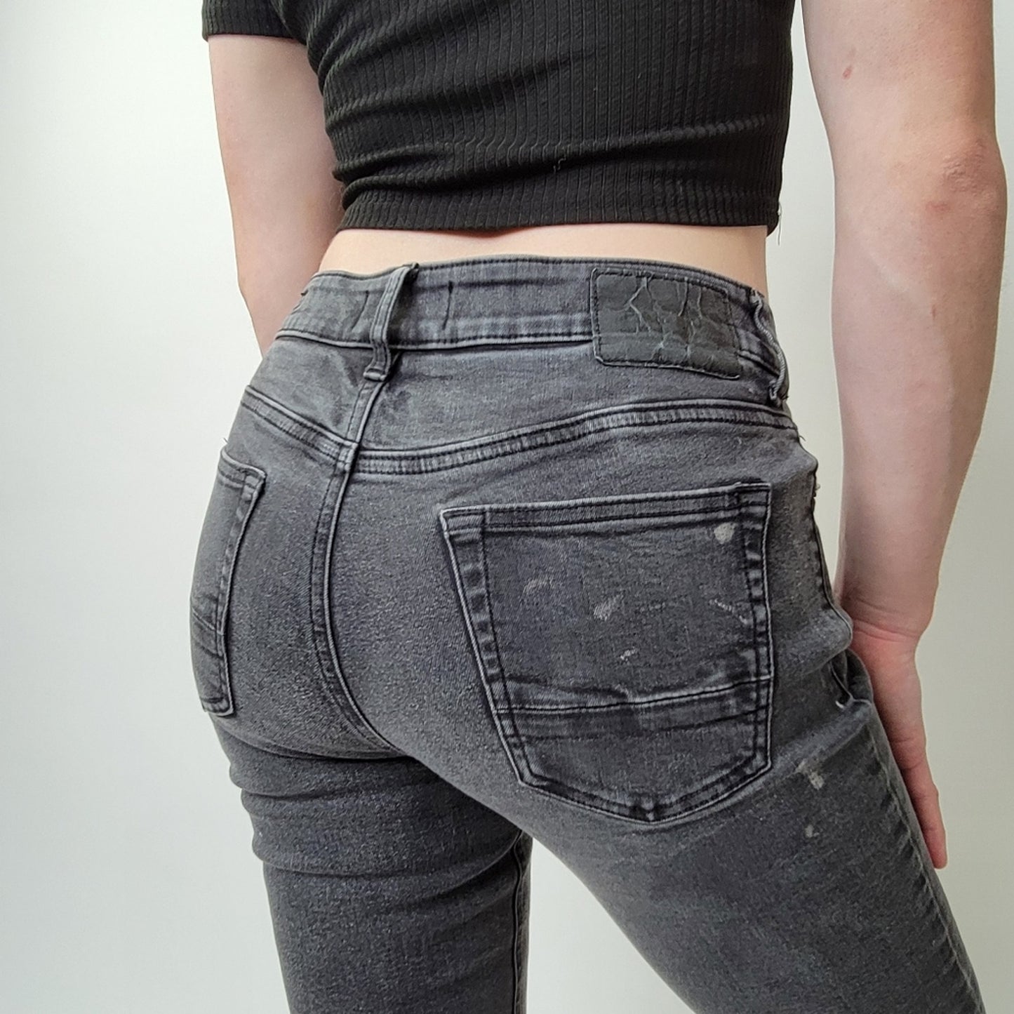 Pacsun High Rise Skinniest Black Distressed Jeans redo