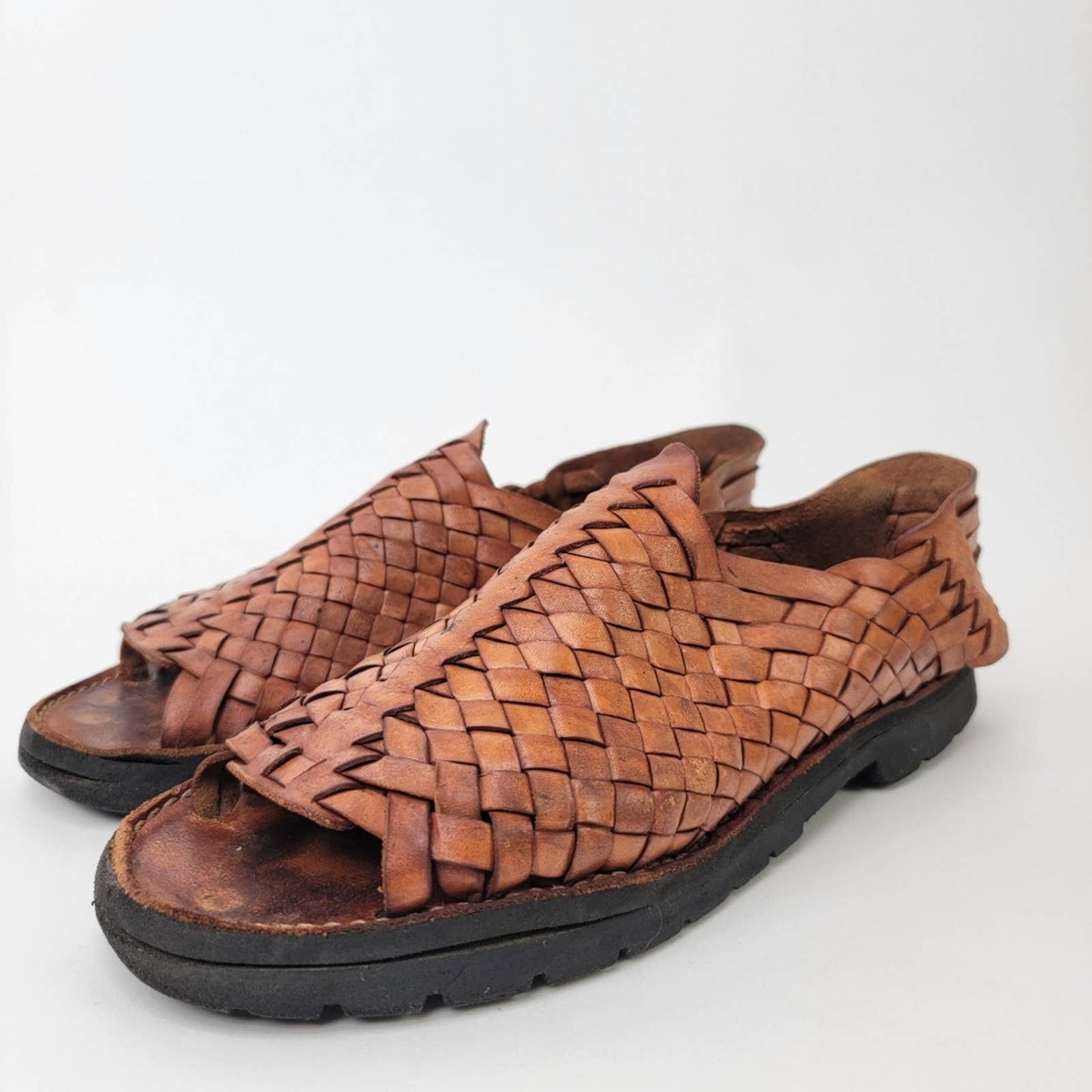 Brand X Ranchero Huarache Leather Fisherman Sandals - 12