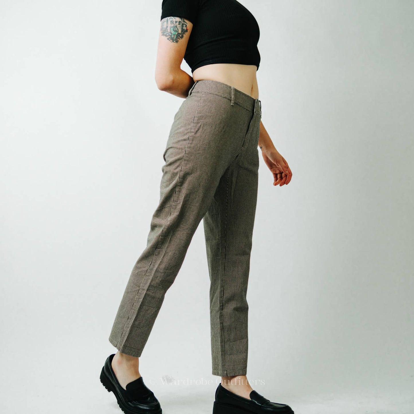 Lizwear Liz Claiborne Gingham Checker Plaid Trouser Pants - 6