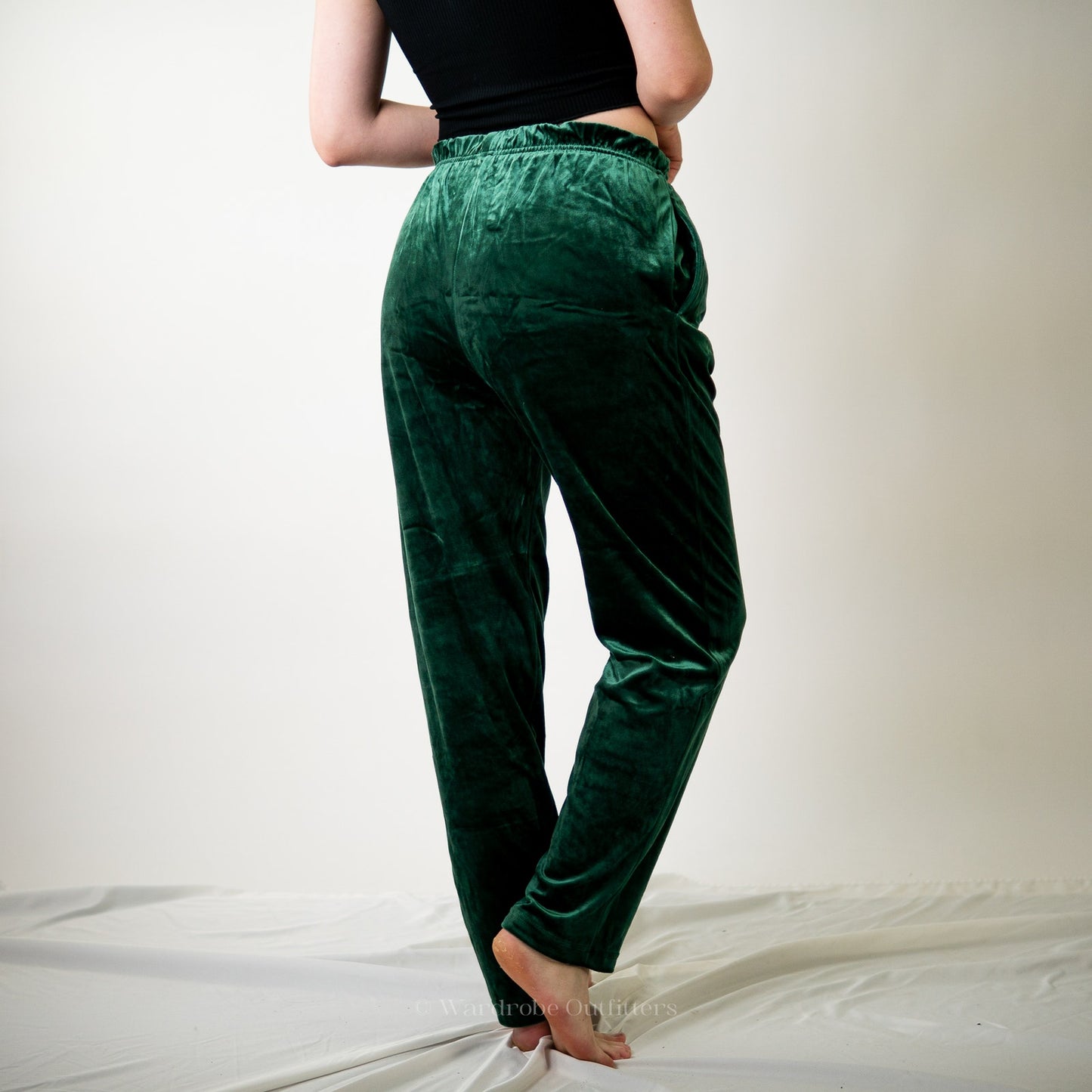 Vintage 90s Green Velvet Velour Joggers