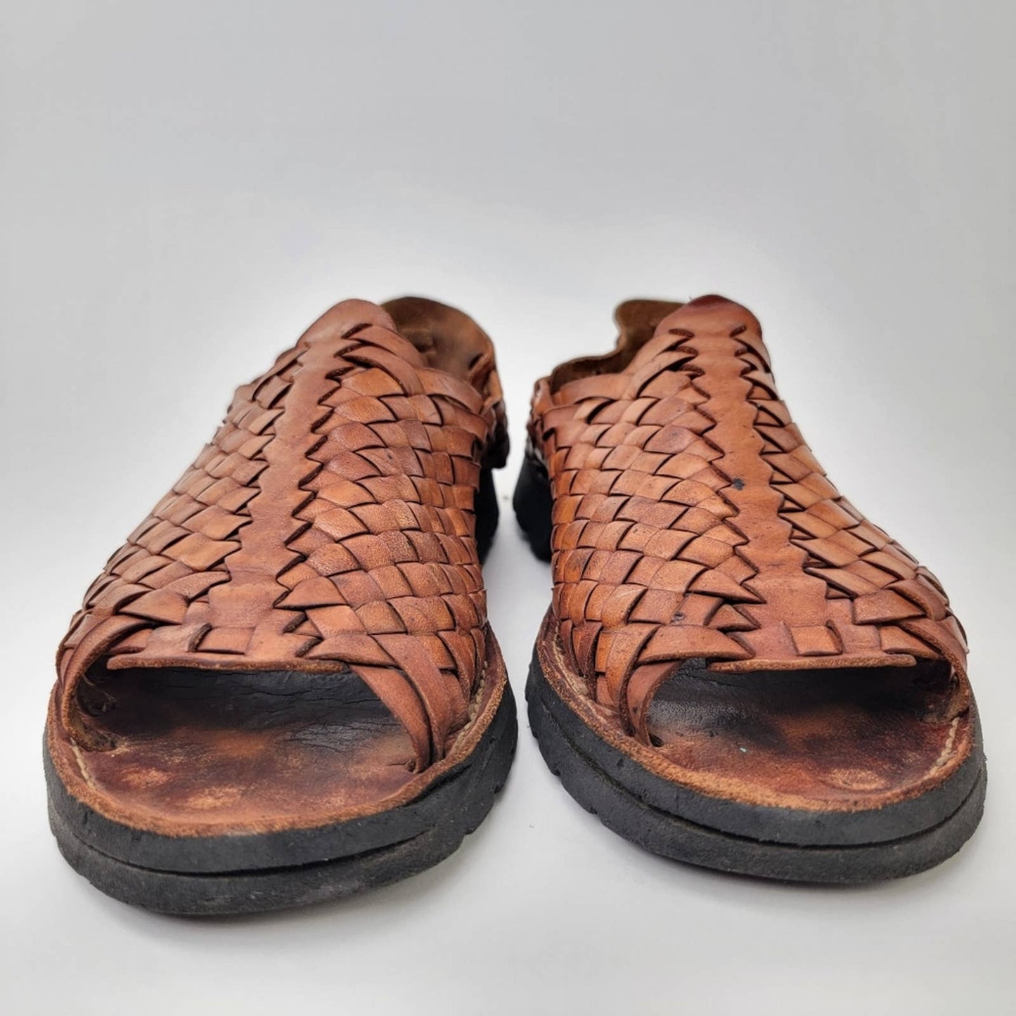 Brand X Ranchero Huarache Leather Fisherman Sandals - 12