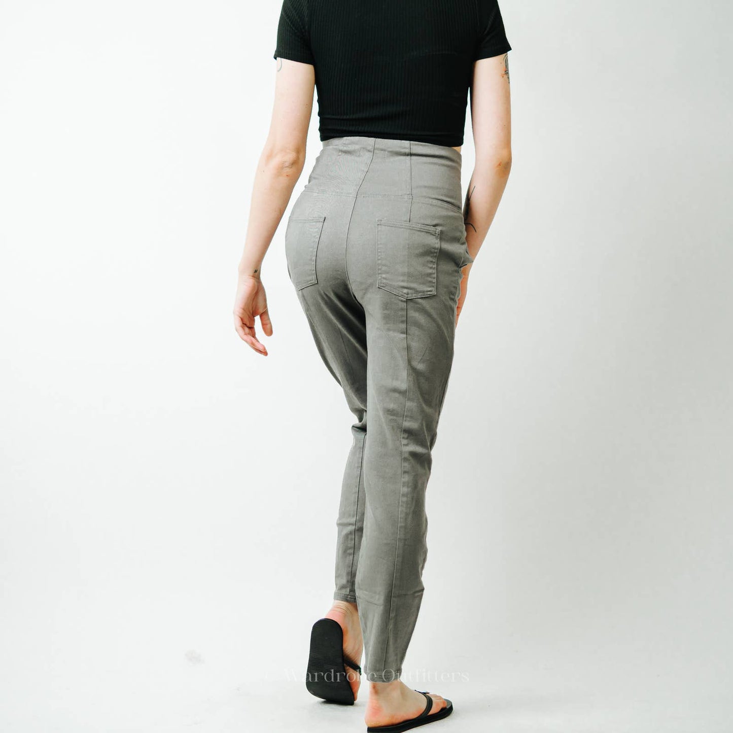 ASOS High Rise Elastic Waist Pants