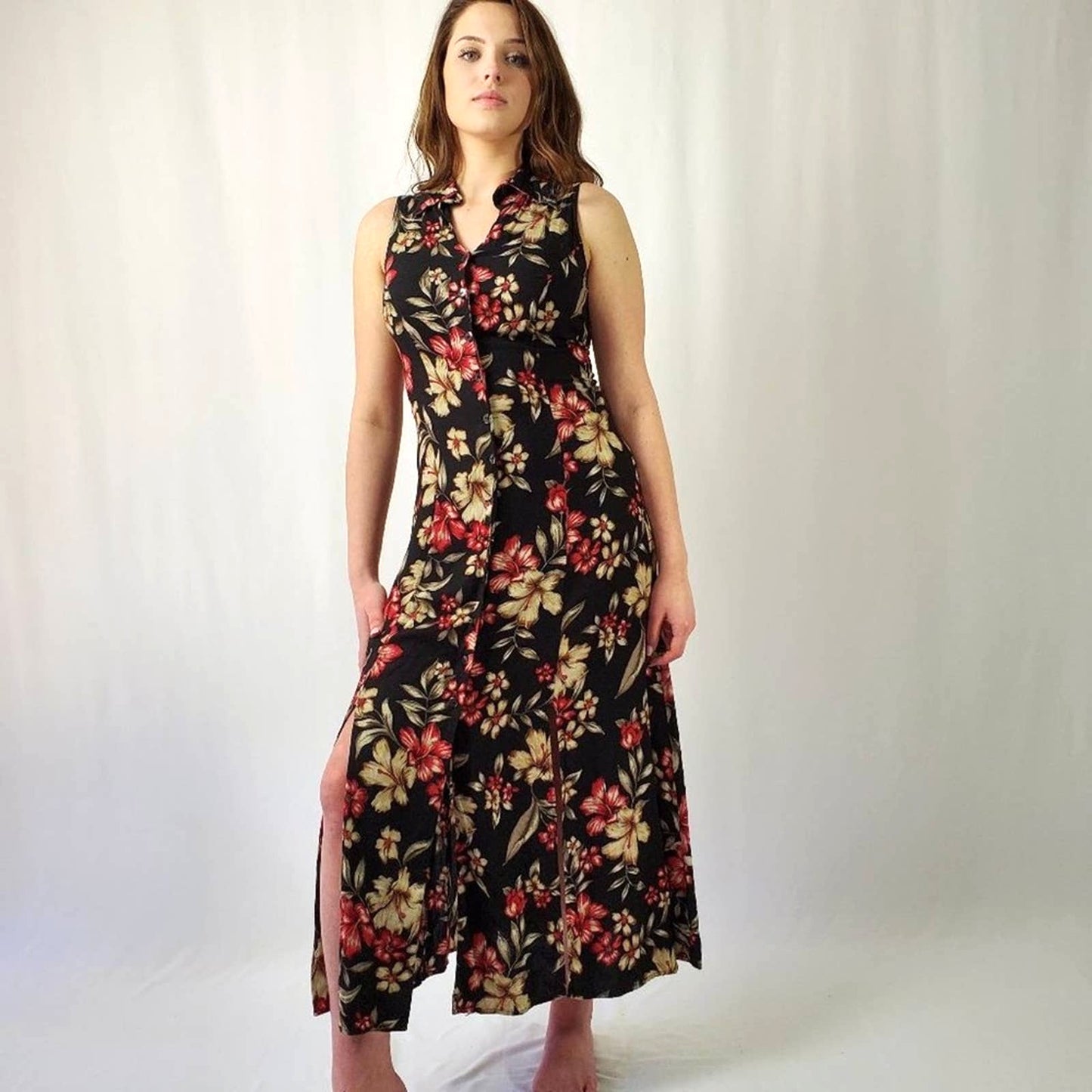 Vintage Bentley Floral Prairie Maxi Dress - 8
