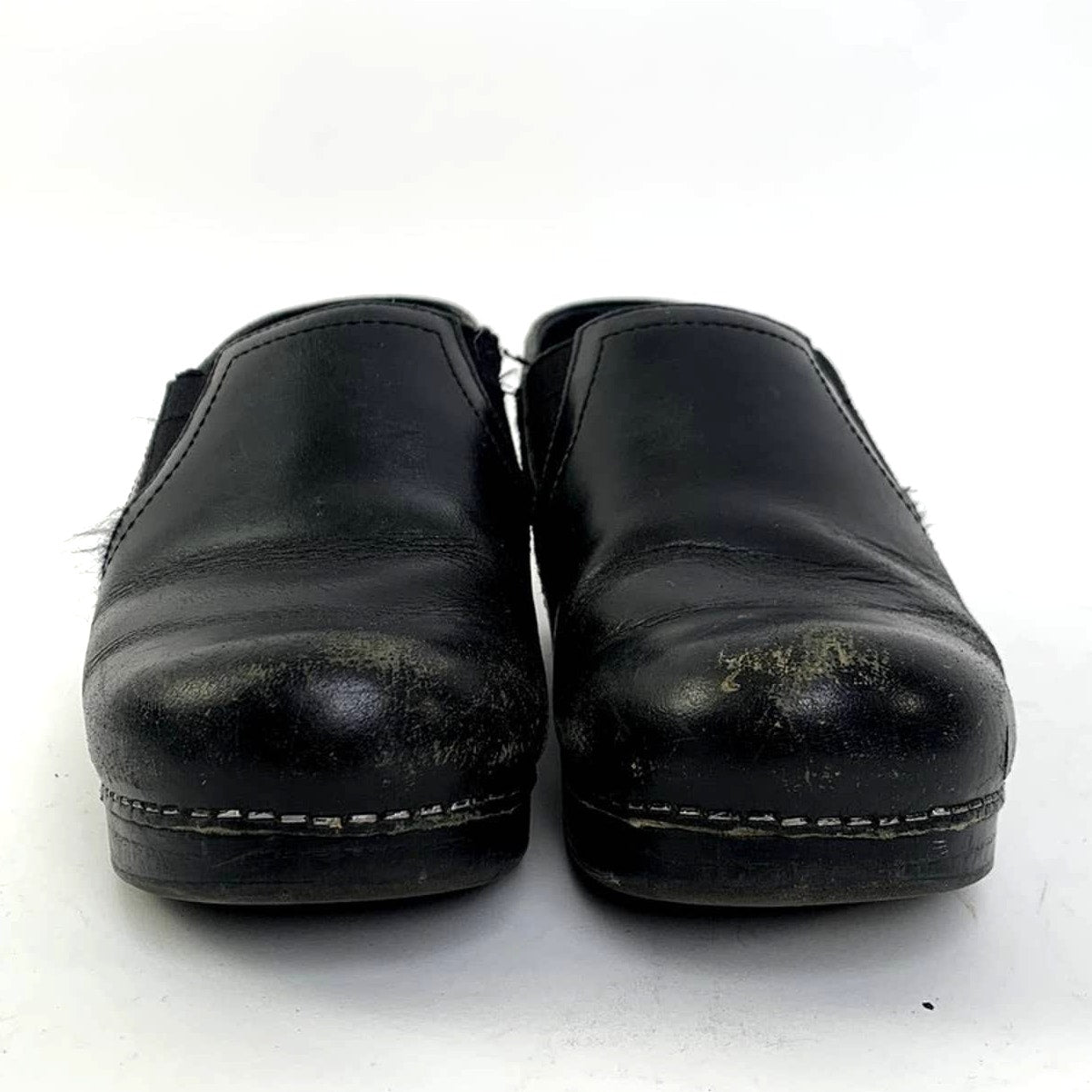 Dansko Pepper Mule Black Cabrio Platform Clogs - 8