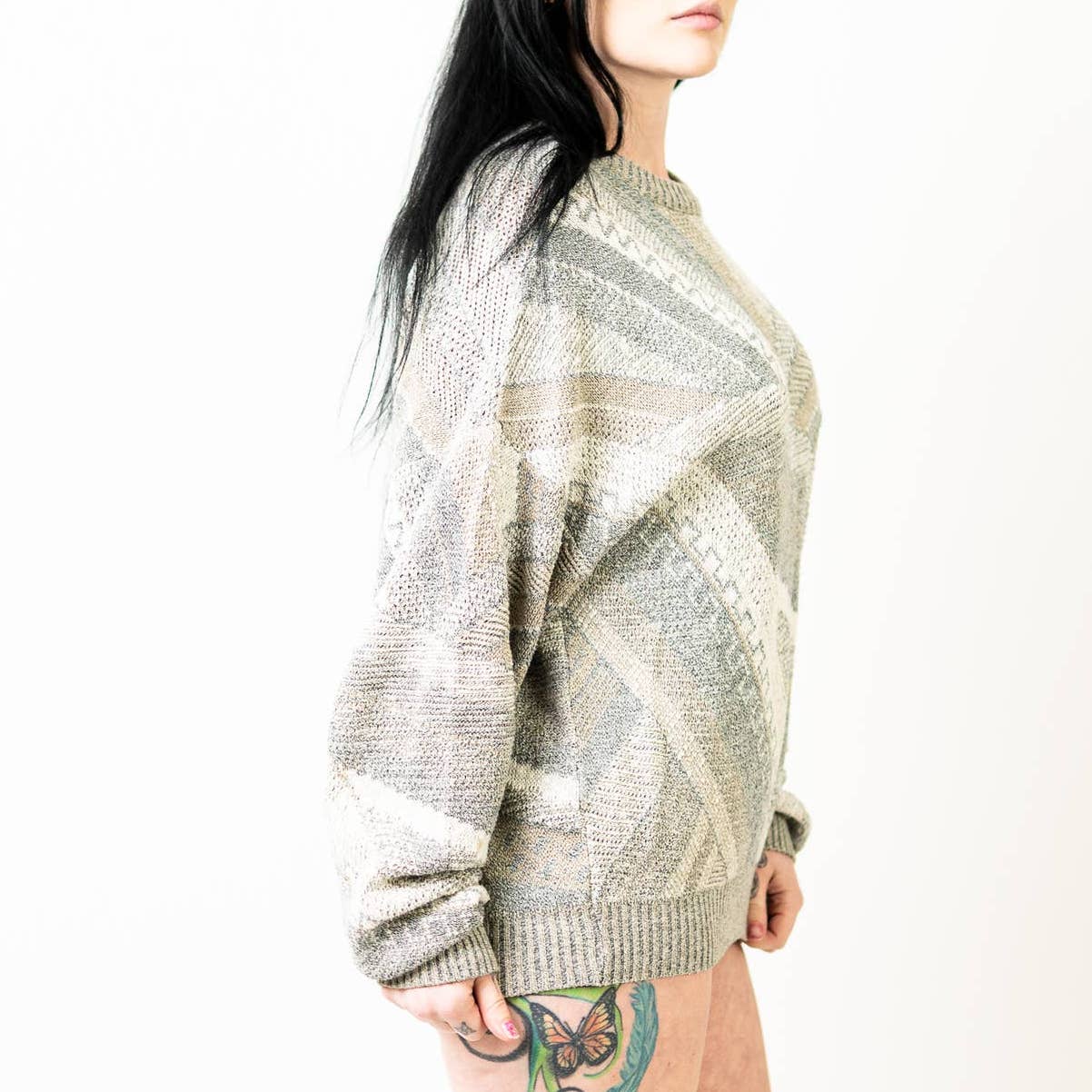 Vintage 90s Chunky Knit Italian Sweater by Via Europa- L