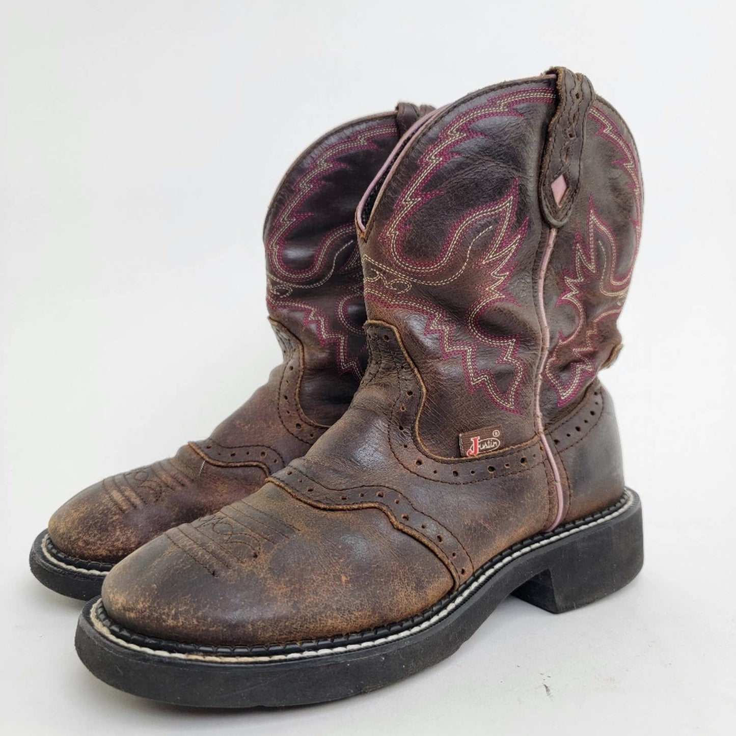 Justin Gypsy Gemma Aged Bark Western Cowboy Cowgirl Boots - 6.5