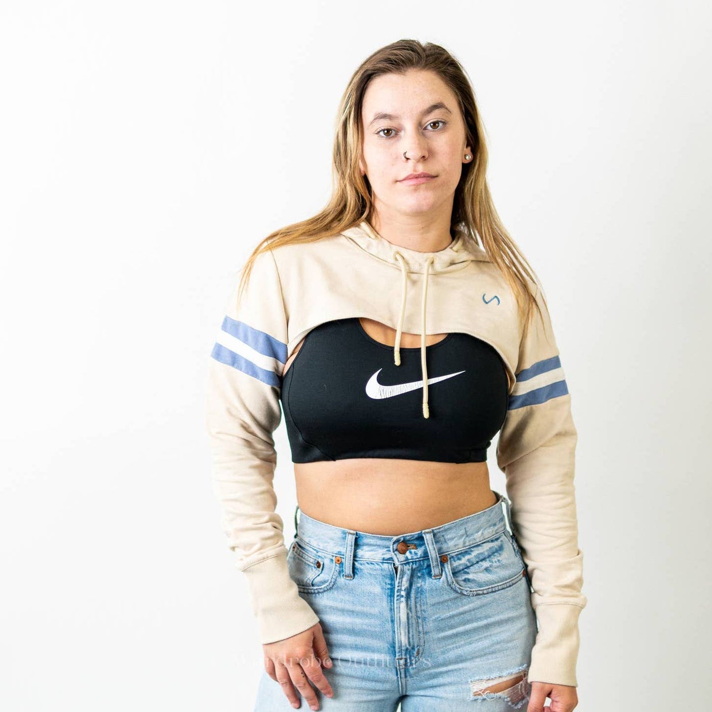 TLF High Cropped Hoodie Shrug - M