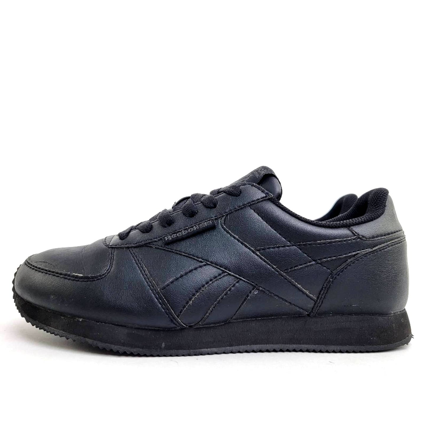 Reebok Black Classic Leather Sneaker Tennis Shoes - 8