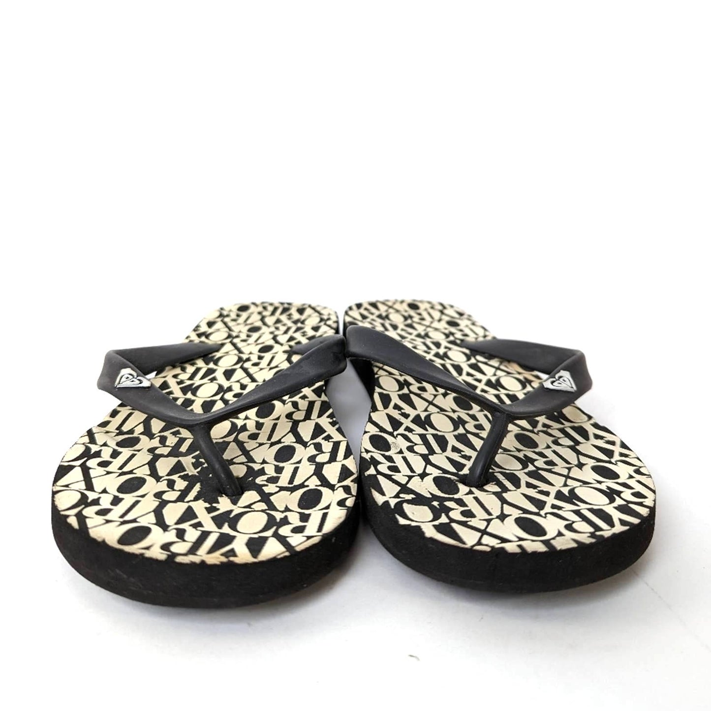 Roxy All Over Logo Flip Flip Sandals - 8