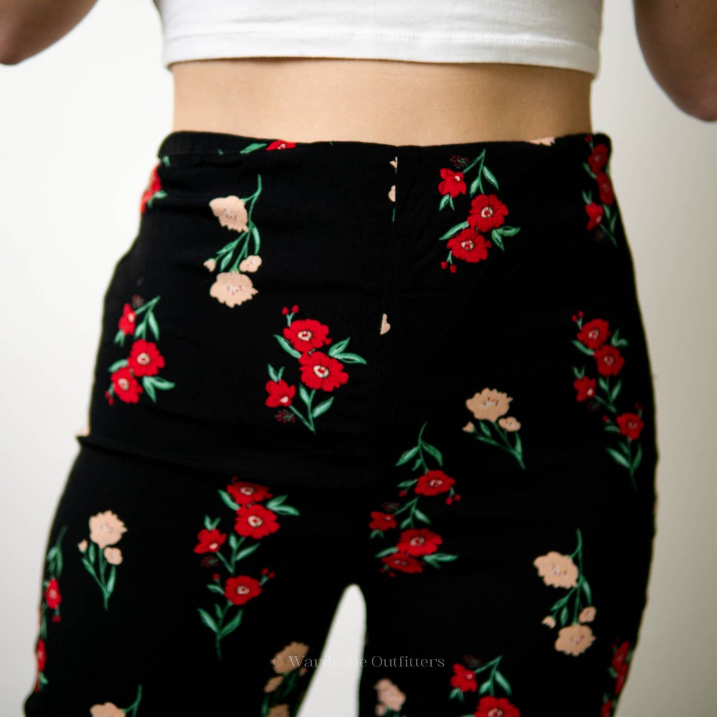 F21 Floral Wide Leg Pants - S
