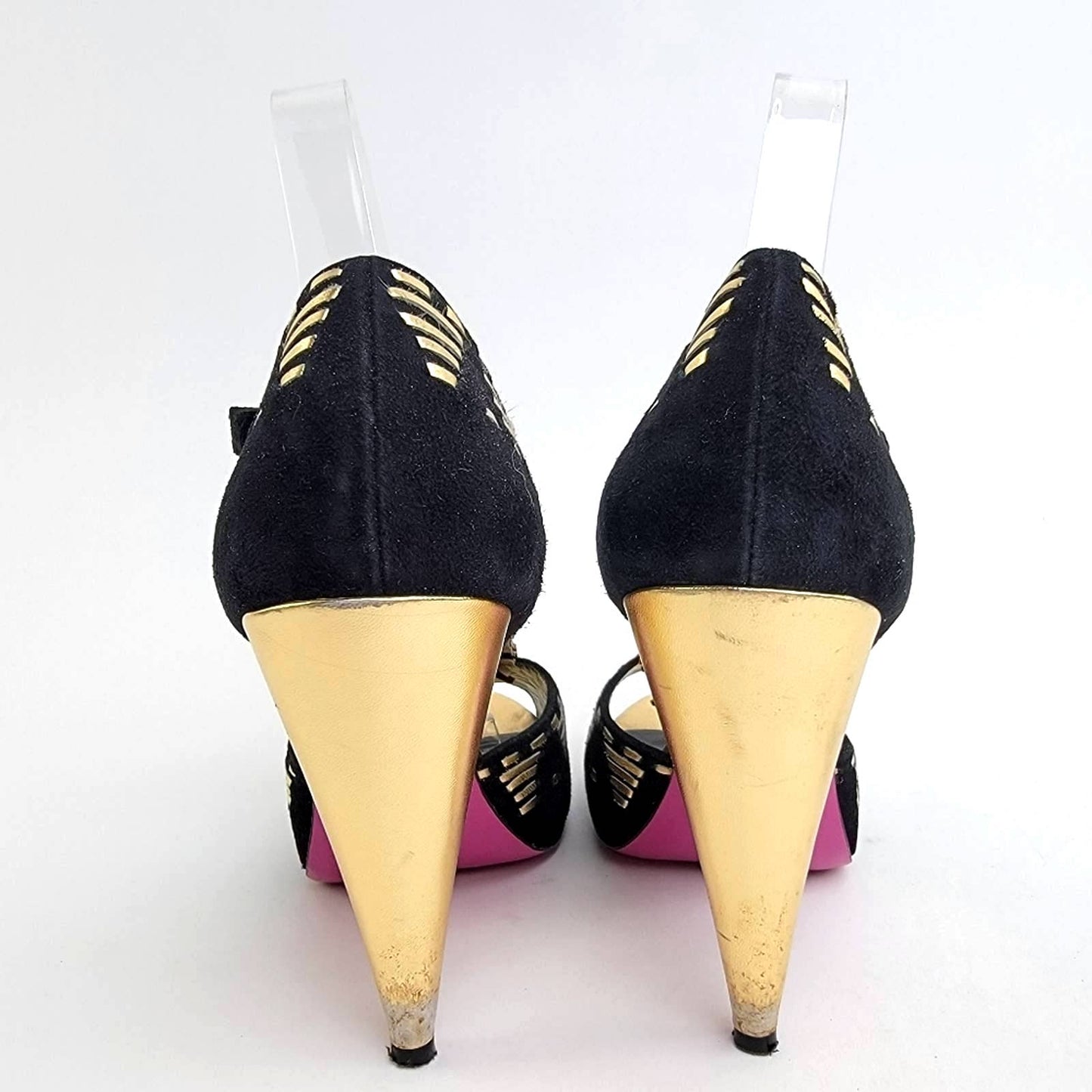 Betsey Johnson Slingback PomPom Tassel Sandal Heels - 7