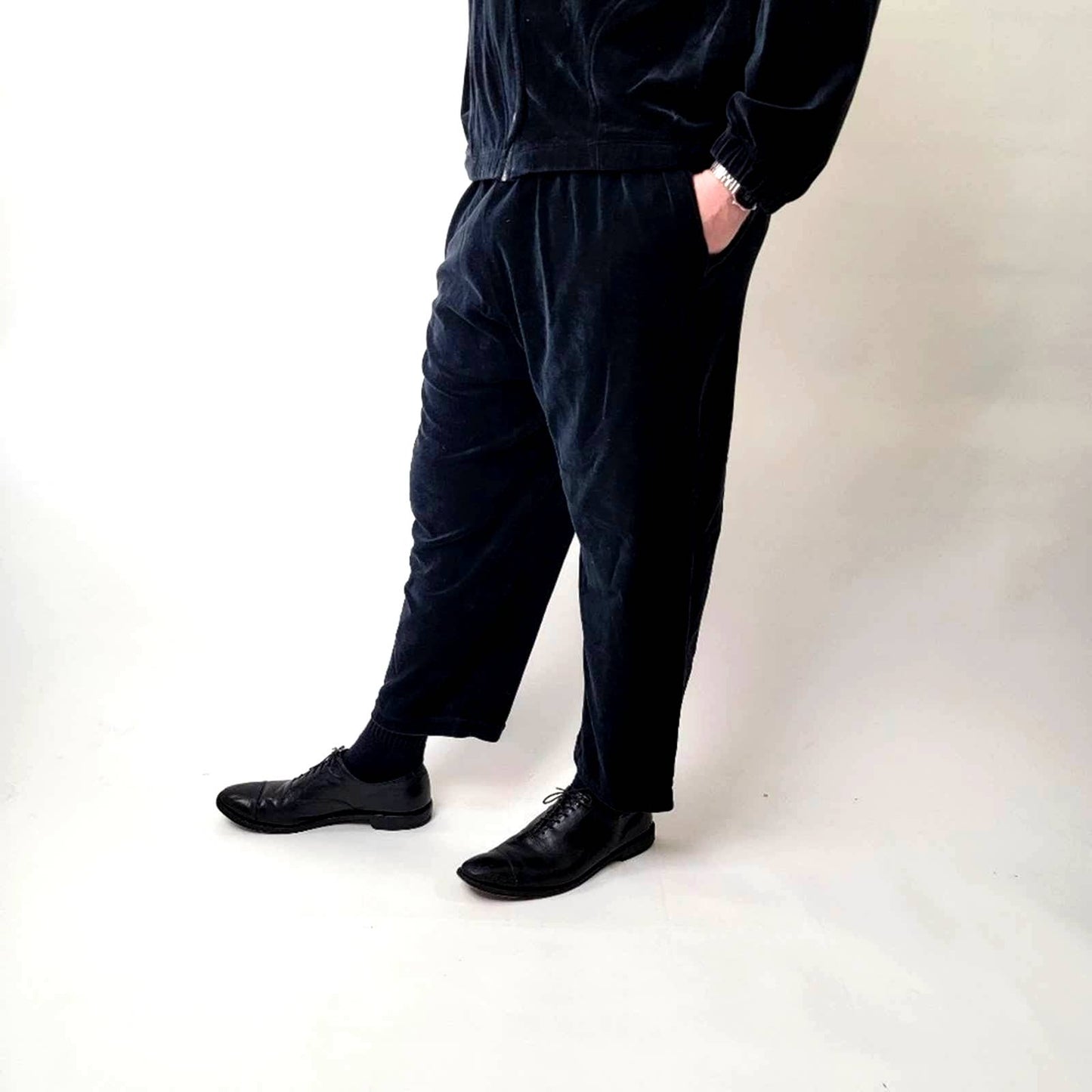 Vintage 90s Velour Track Suit - Multi Color Stripes - XL