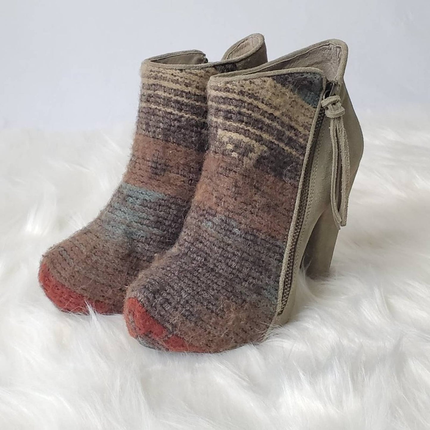 Vogue Picante Aztec Chunky Platform Boots - 6