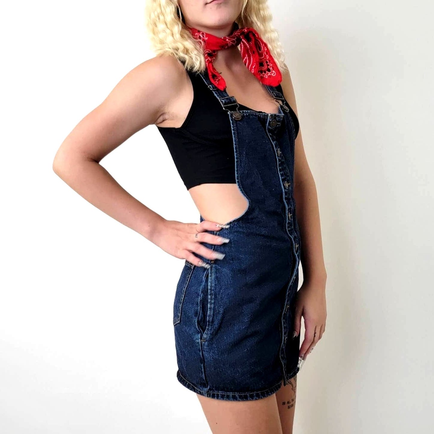 F21 Denim Jean Skirtalls / Overalls - S