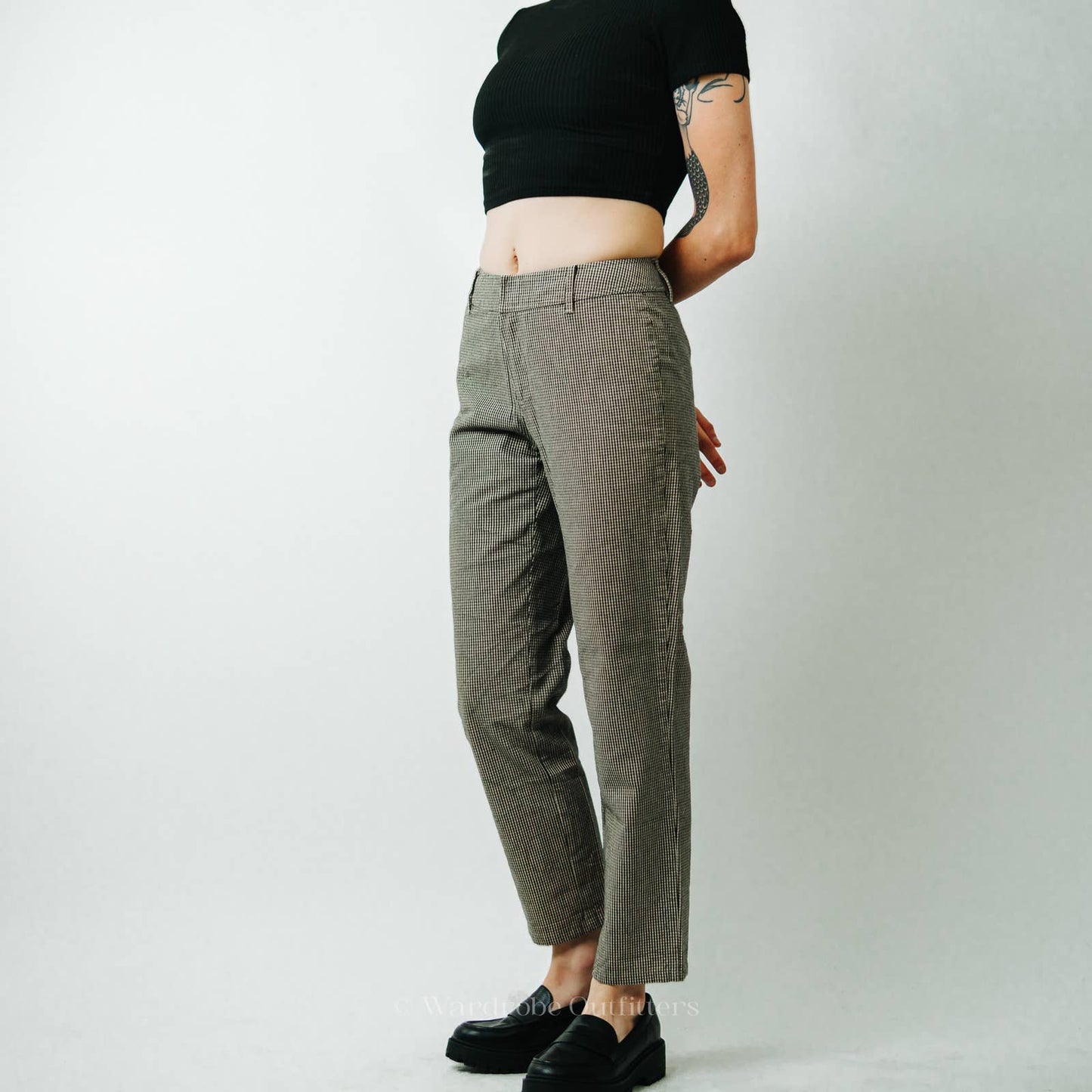 Lizwear Liz Claiborne Gingham Checker Plaid Trouser Pants - 6