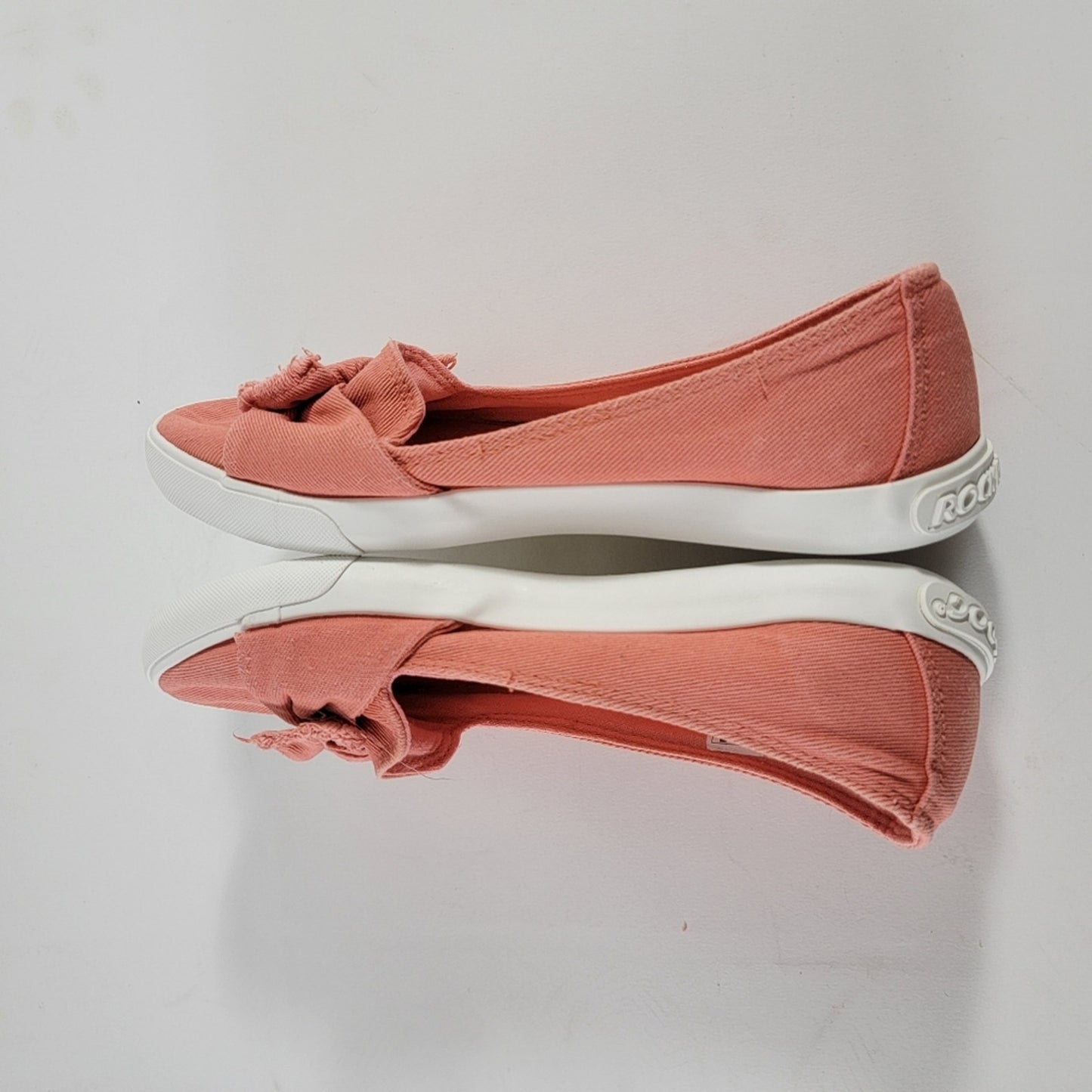 Coral Salmon Blush Rocket Dog Bow Flats Sneakers - 9.5