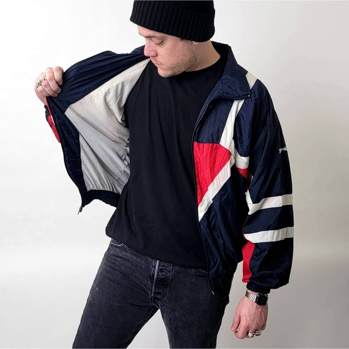 Vintage Y2K Spalding Windbreaker Track Jacket - L
