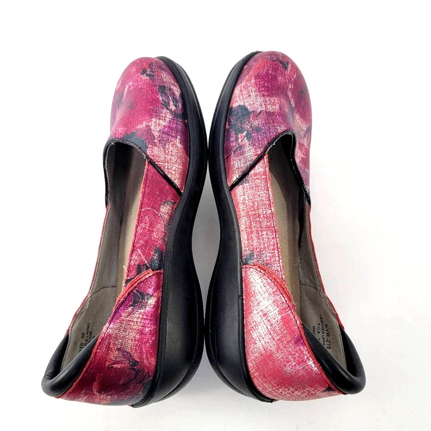 Alegria KYRA Mary Jane Blushing Mirror Floral Platform Slip On Shoes- 6