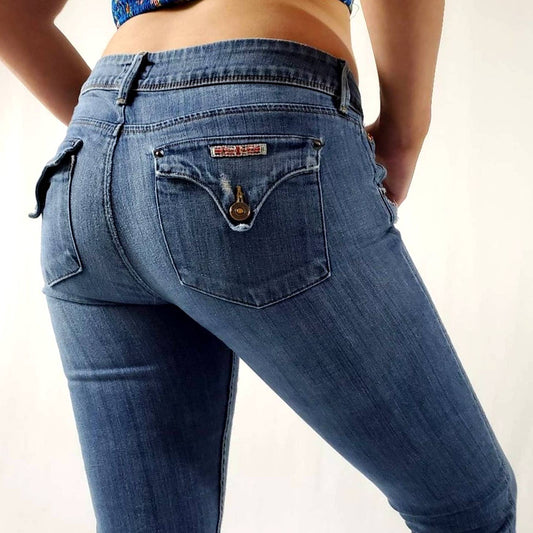 Vintage Y2K Hudson Napo Collin Flap Low Rise Jeans - 29