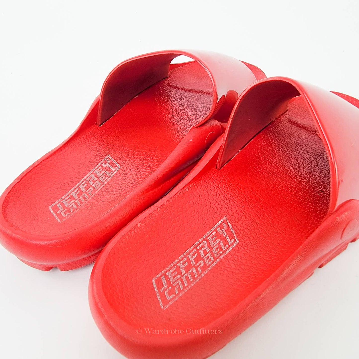 Jeffrey Campbell Red Slip On Slide Sandals - 9