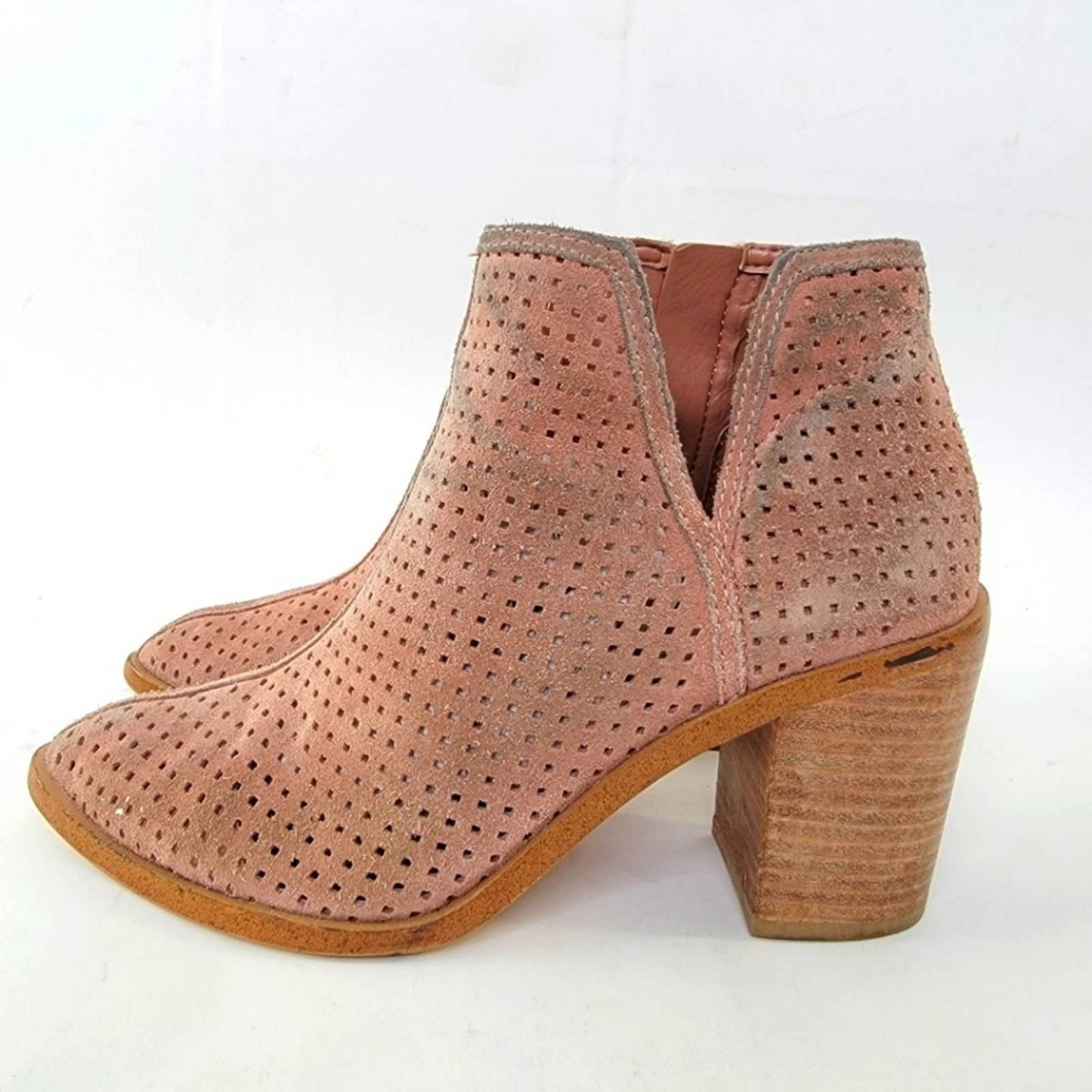 1.State Larocka Perforated Chunky Block Heel Bootie - 8.5