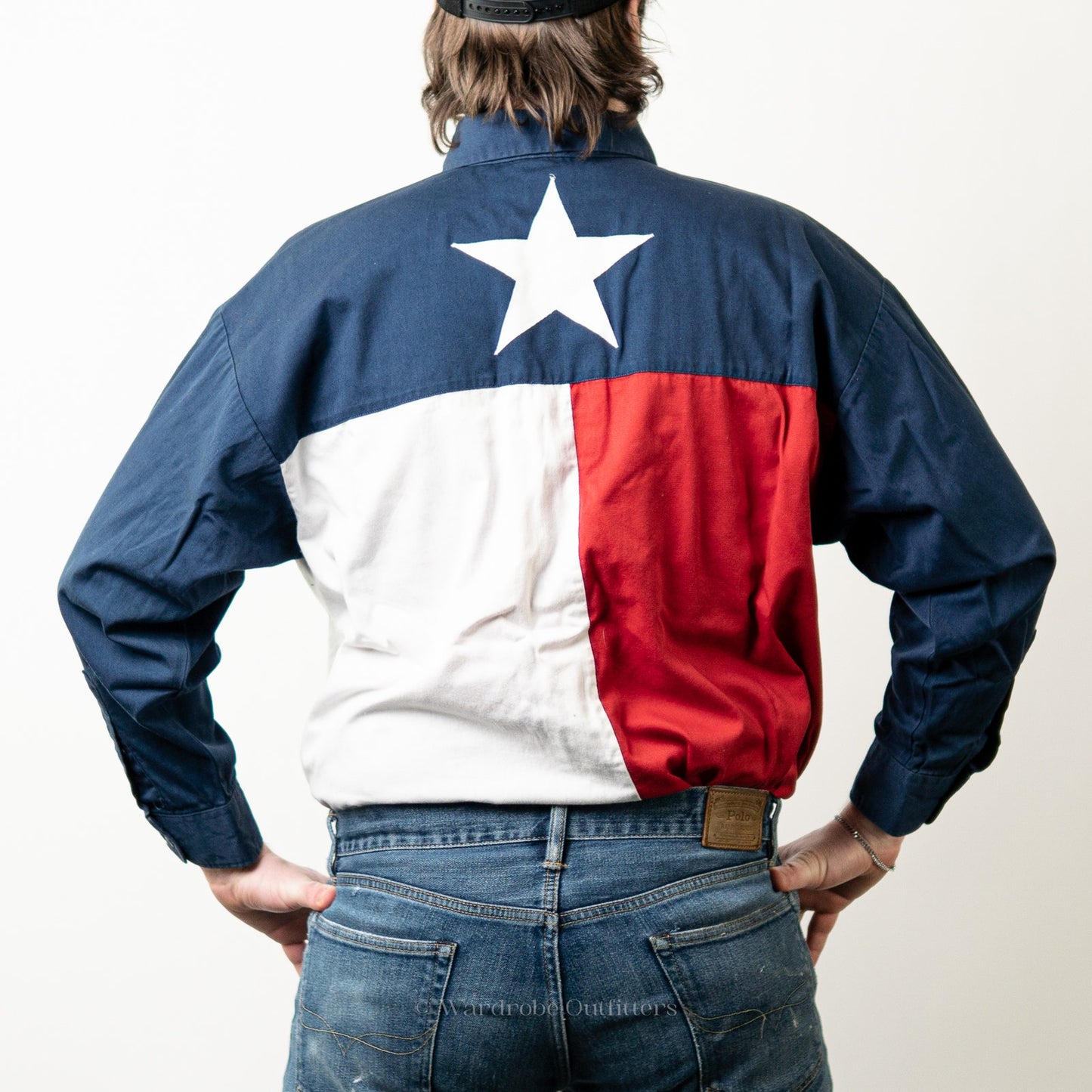 Vintage 90s Western TEXAS Flag Button Up by Panhandle Slim