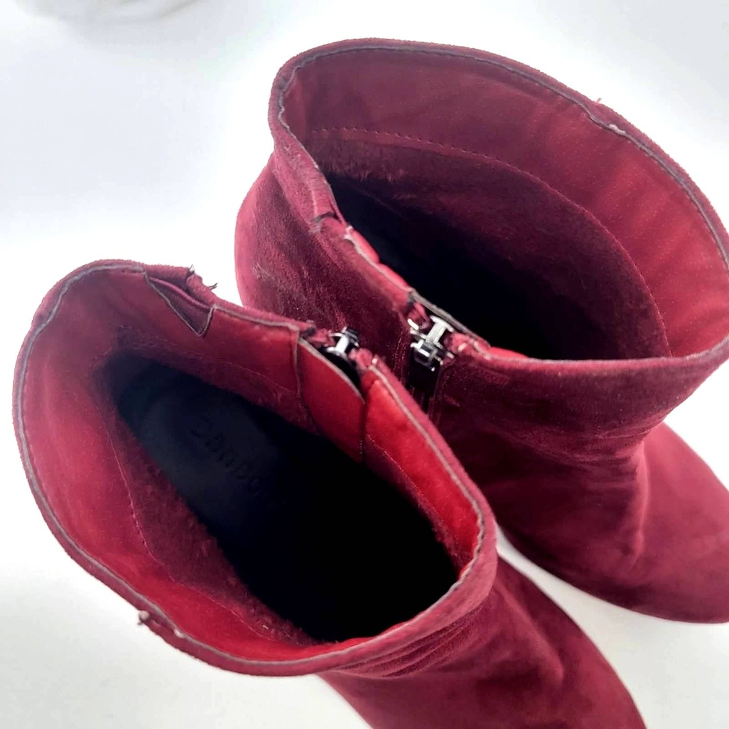 Chunky Platform Heel Faux Suede Ankle Booties - 9