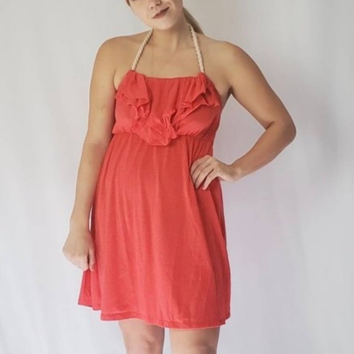 Derek Heart Red Flowy Tunic Dress - L REDO