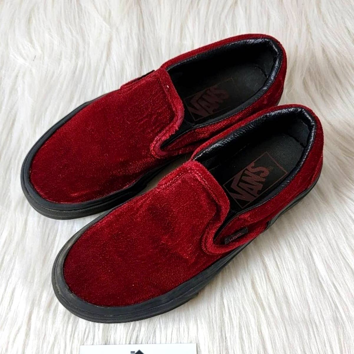 Vans Classic Slip-on Velvet Oxblood/Black Gum - 5