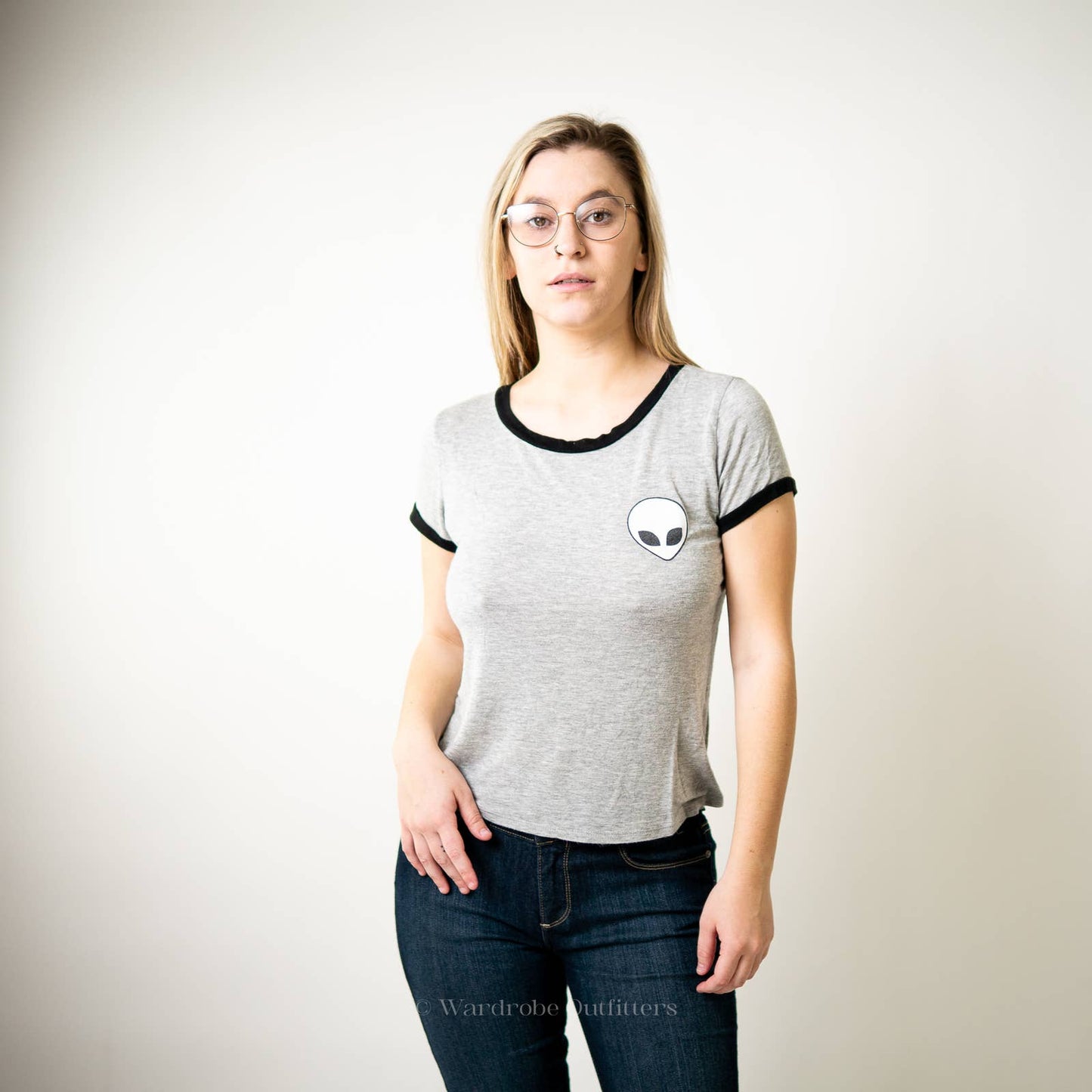 ALIEN UFO Cotton Jersey Crew Neck Tee - M