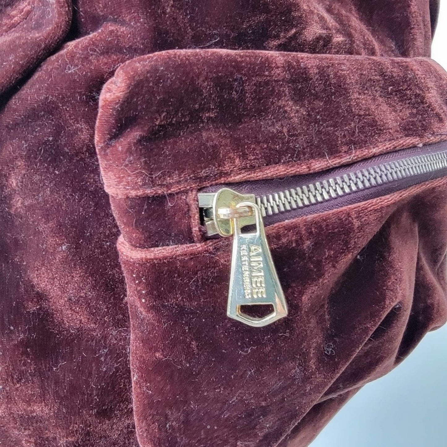 Vintage Y2K Aimee Kestenberg Woodside Velvet Mini Backpack