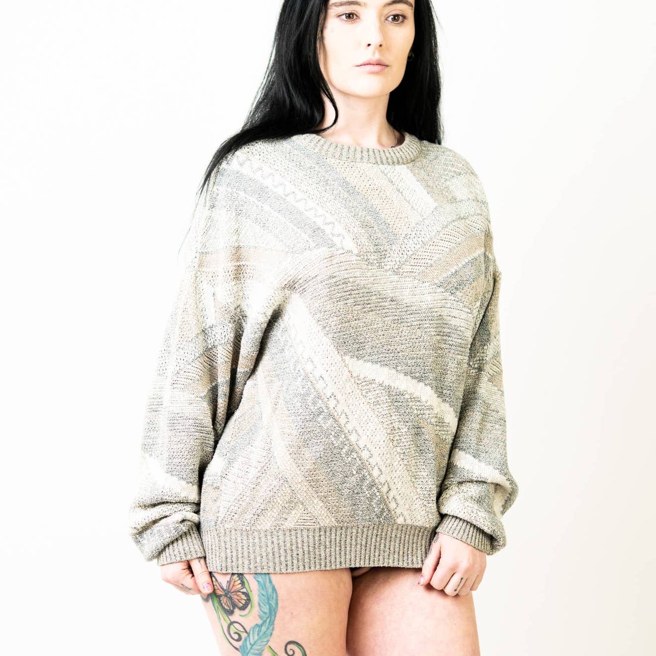 Vintage 90s Chunky Knit Italian Sweater by Via Europa- L