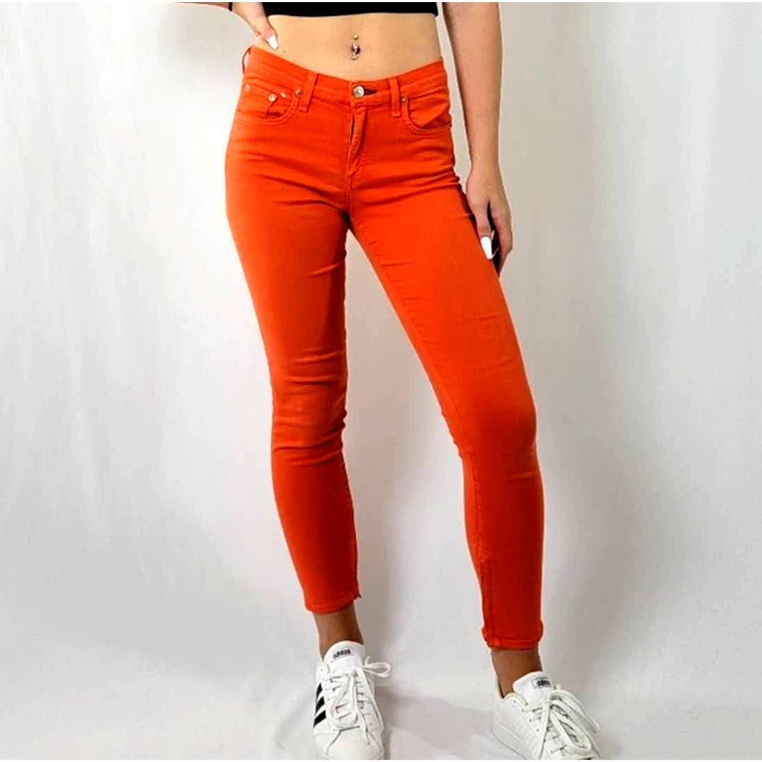 rag & bone Zipper Capri Jean in Vermillion Denim│27