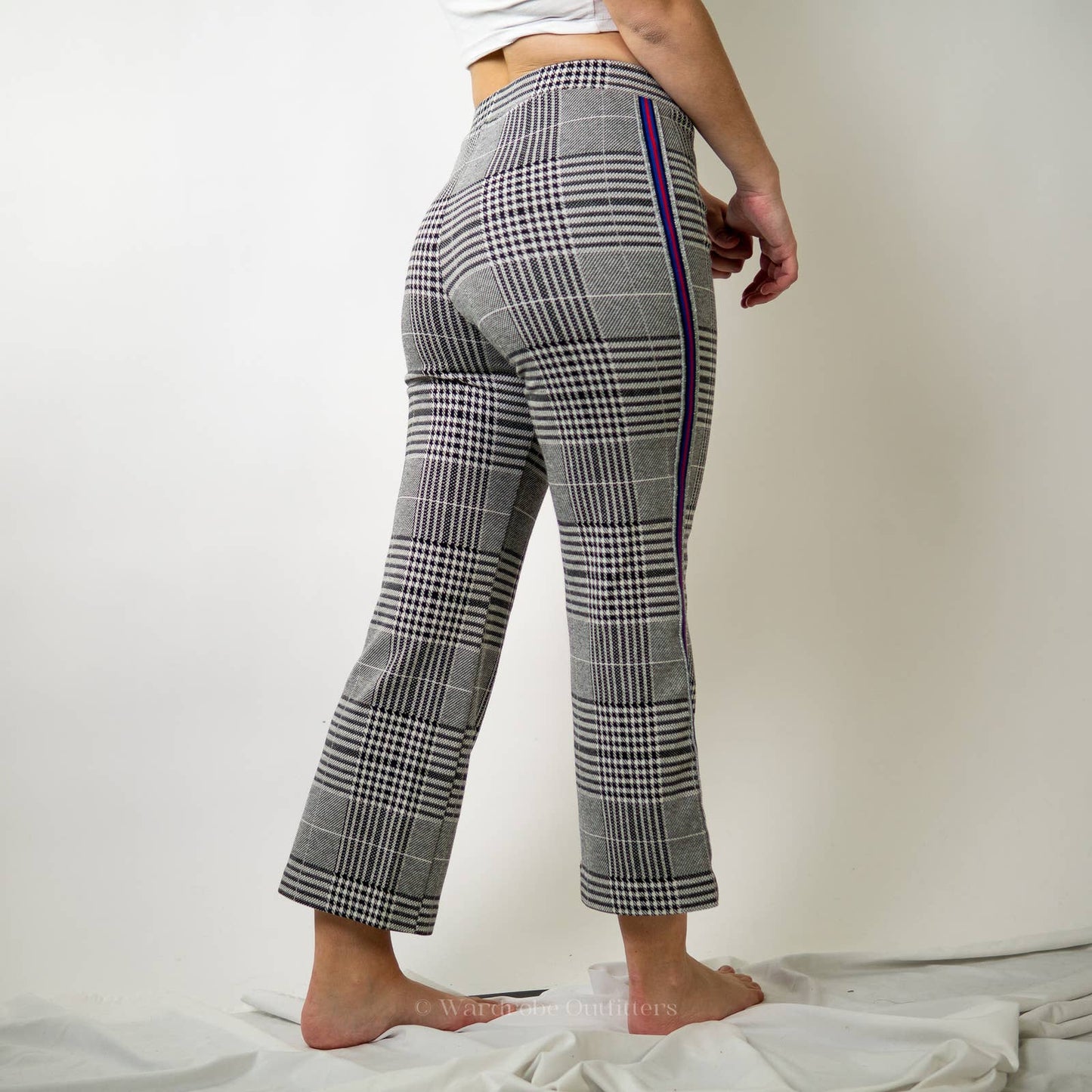 Plaid Stripe Legging Track Pant Joggers - M