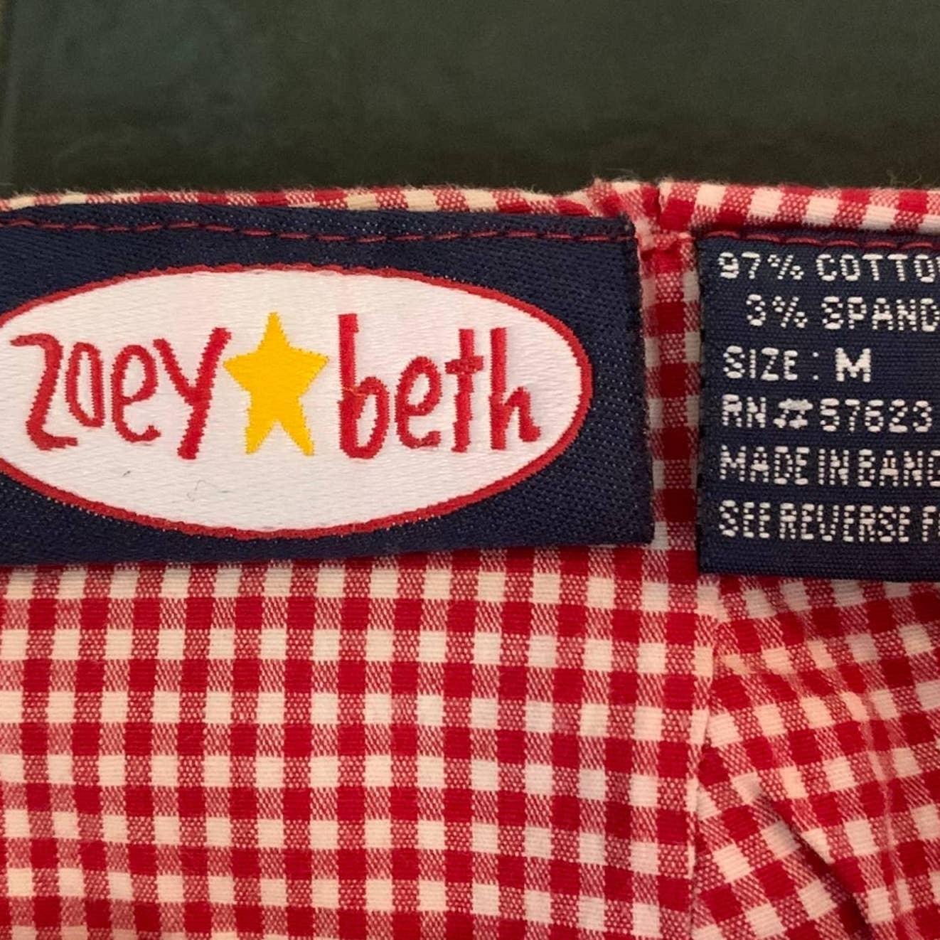 Vtg Y2k Red Gingham Plaid Mini Skirt - M