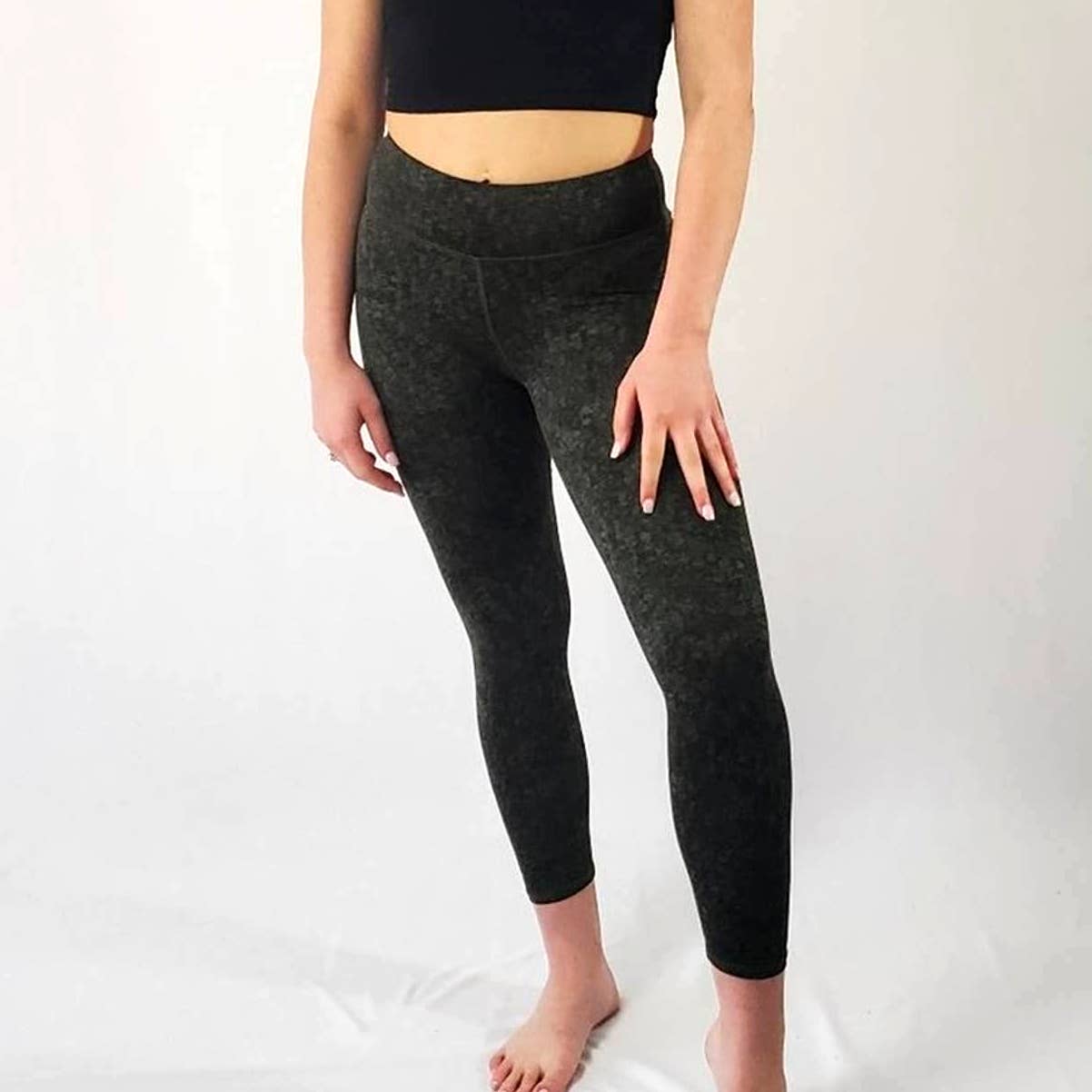 Fabletics Mila High Waist Camo Print Green Legging - M