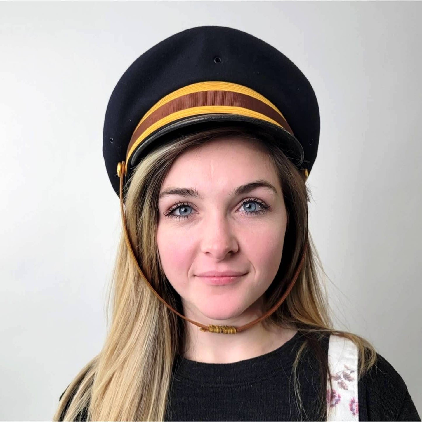 Vintage 70s Flight Ace Fur Felt Military Hat