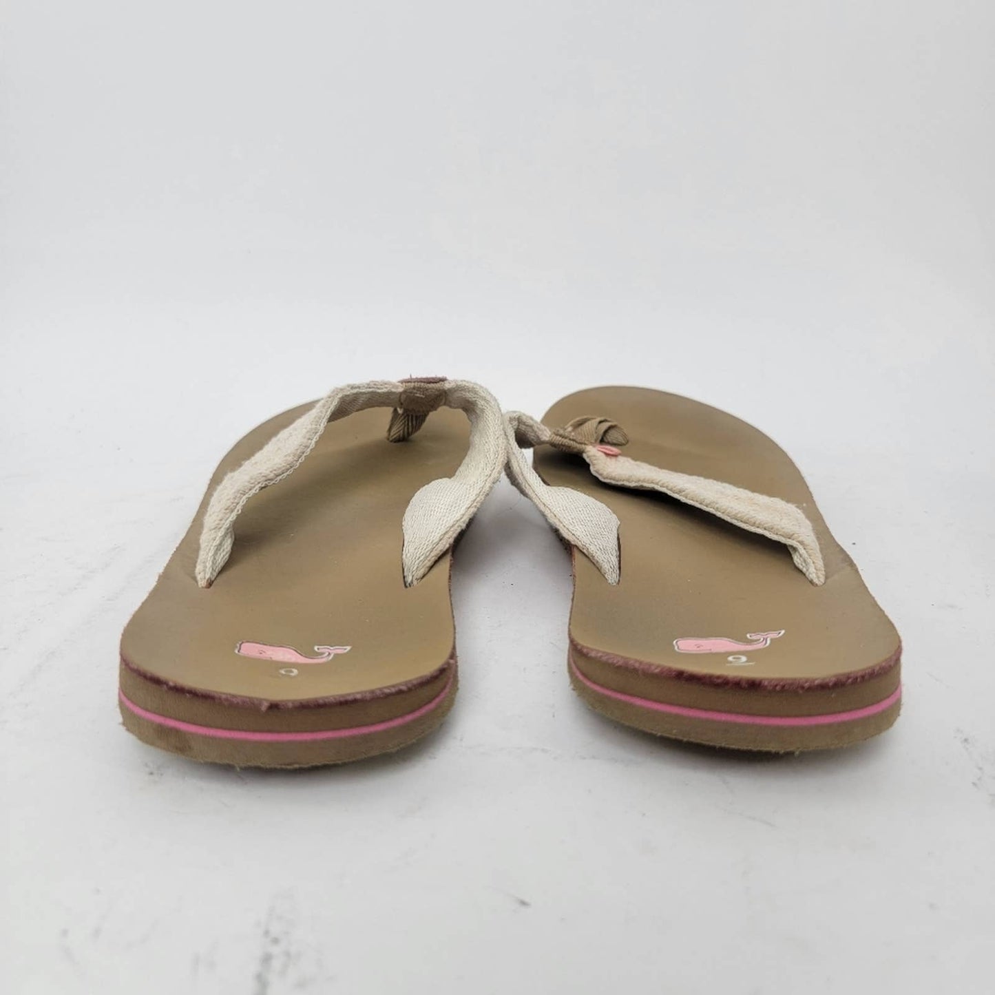 Vineyard Vines Leather Flip Flops - 9