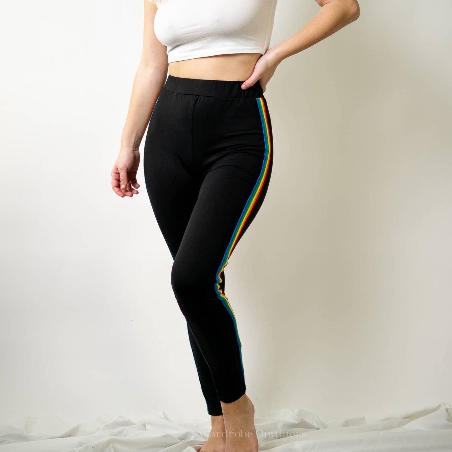 Rainbow Stripe Legging Track Pant Joggers - M